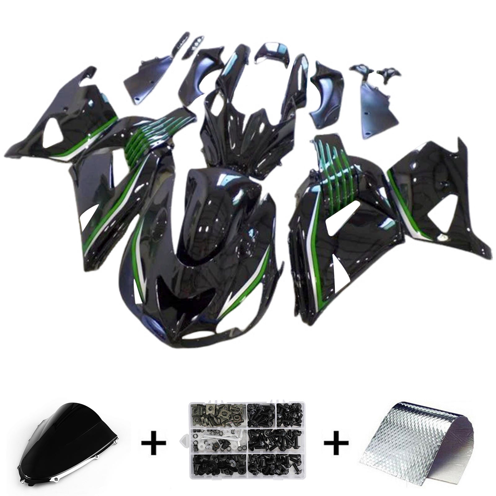2006-2011 KAWASAKI ZX14R ZZR1400 injektionssats Kit Kroppsarbete