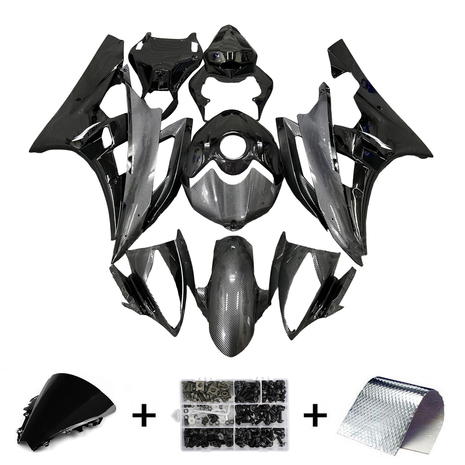 Kit de carénage d'injection carrosserie plastique ABS pour Yamaha YZFR6 YZF-R6 2006-2007
