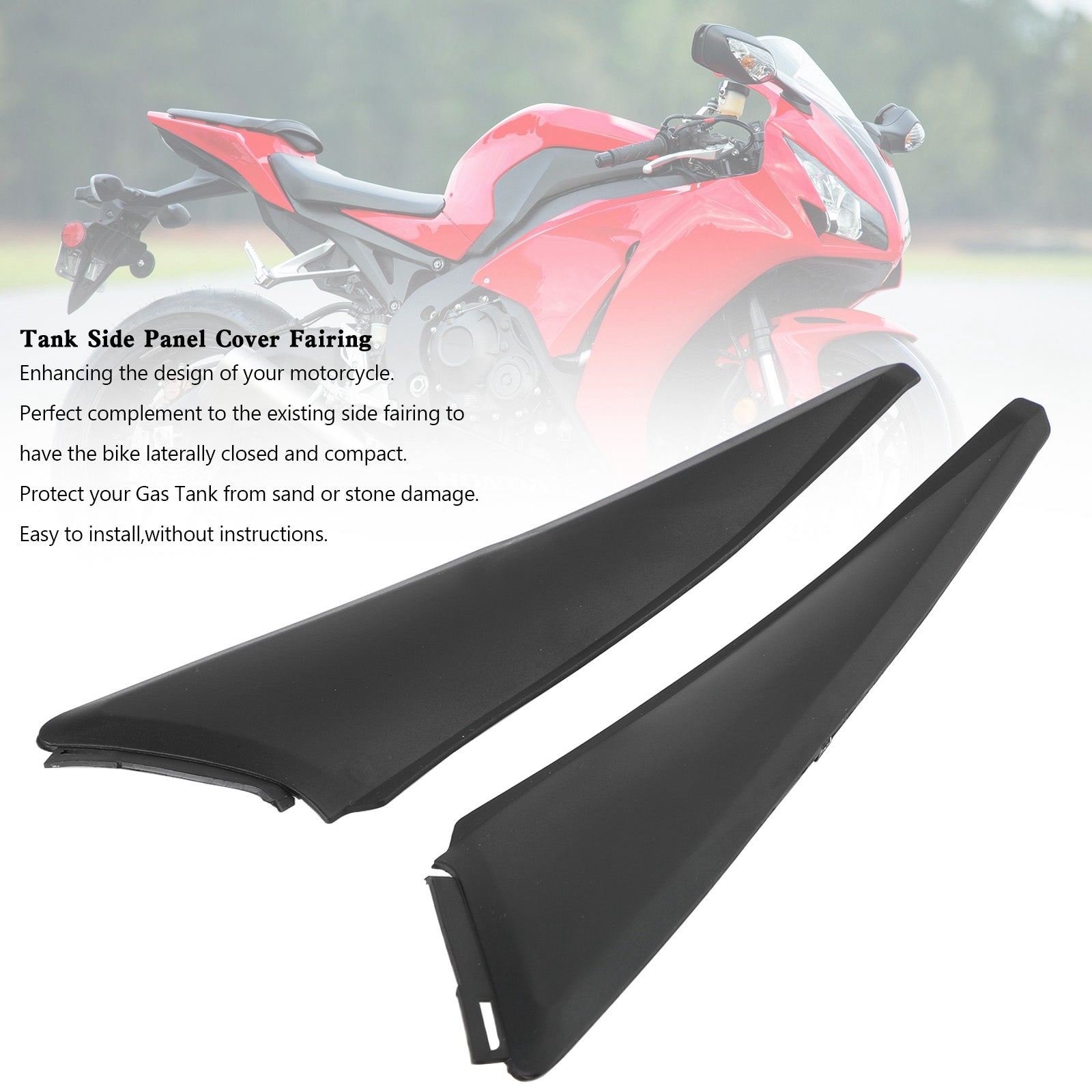 2008-2011 Honda CBR1000 RR Réservoir Côté Siège Revêtement D'habillage Panneau Carénage Capot