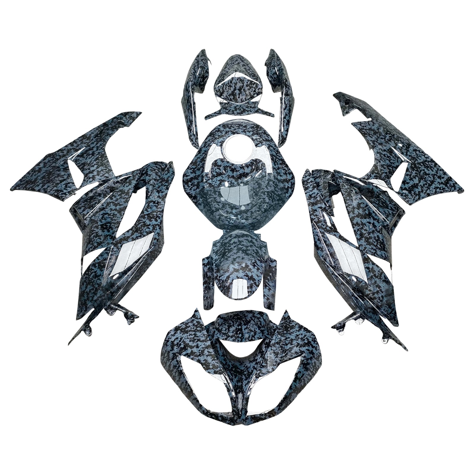 Injectiekuipset carrosserie kunststof ABS geschikt voor Kawasaki ZX6R 636 2009-2012