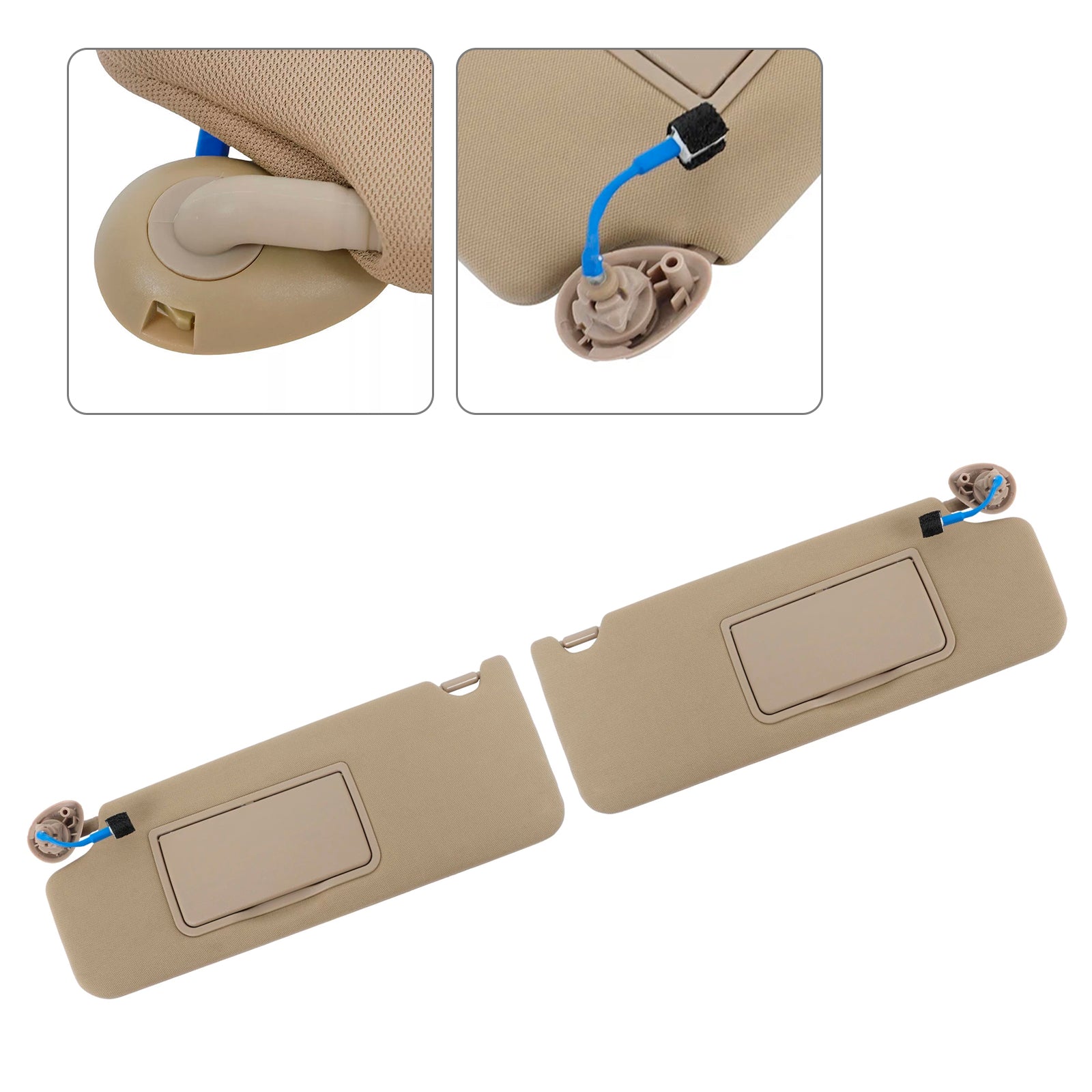 Parasol izquierdo gris para Honda Pilot 2016-2022 (2 piezas) & Derecha 83280-TG7-A12ZA 83230-TG7-A12ZA