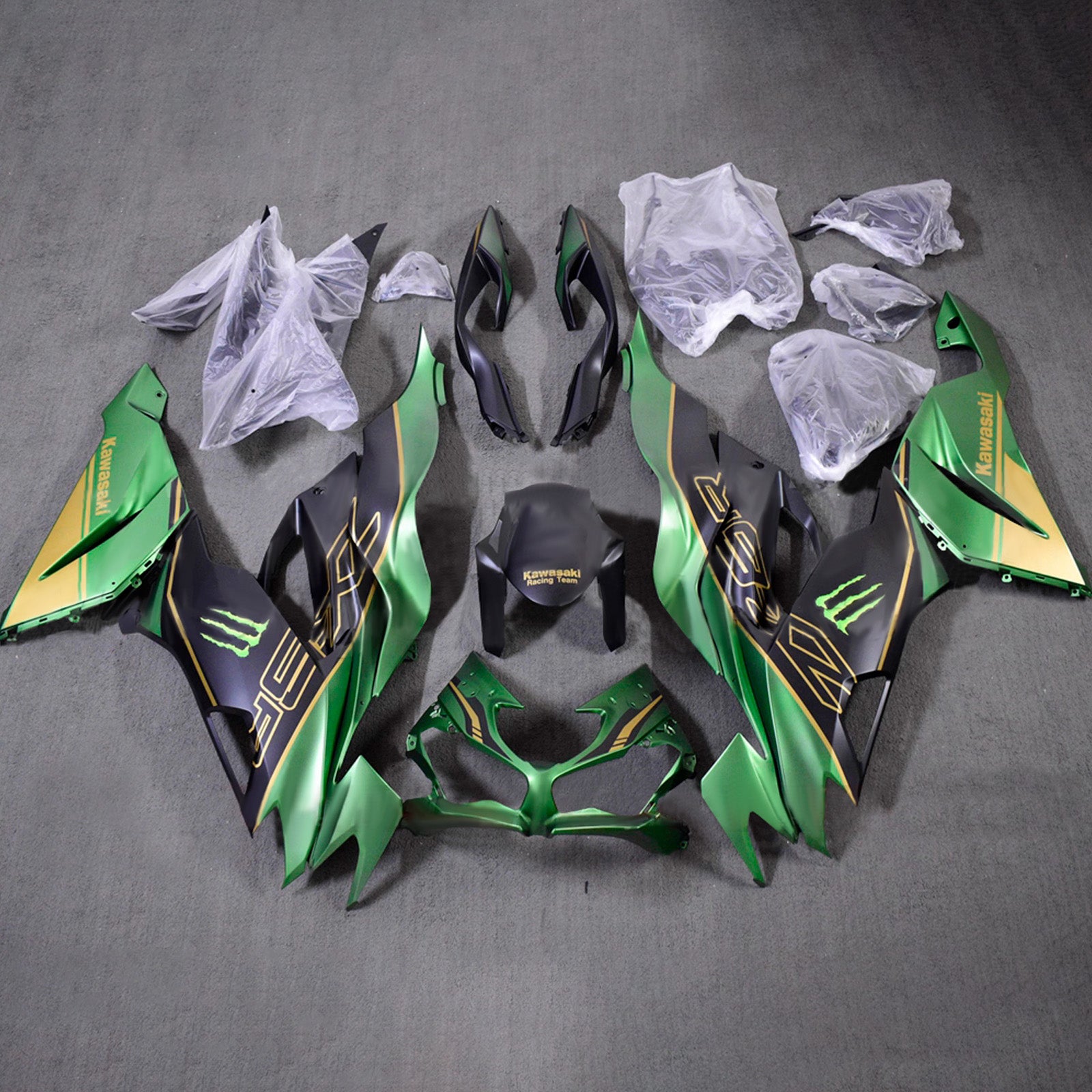 Injection Fairing Kit Bodywork Plastic ABS fit For Kawasaki ZX6R 2019-2023