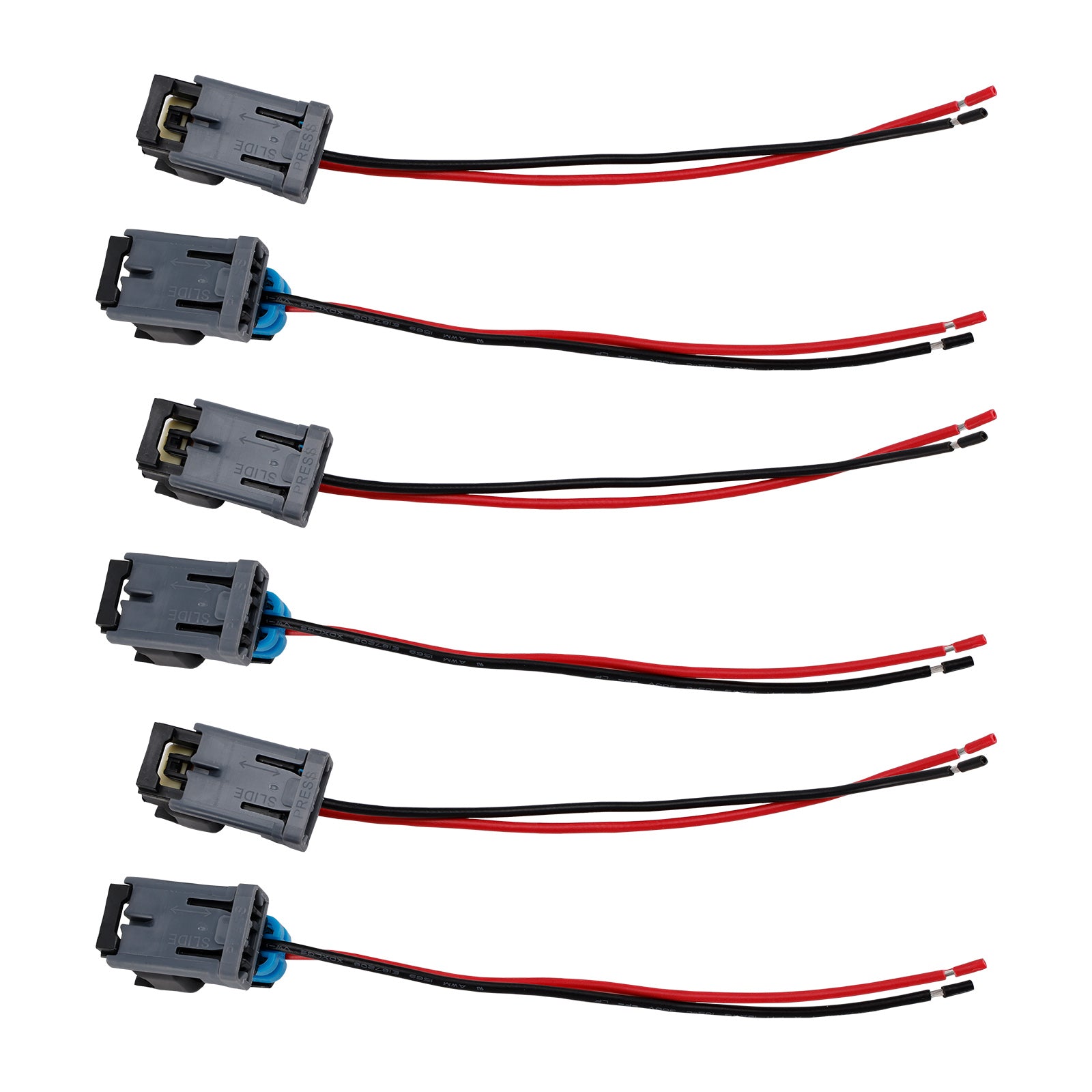 6ks Palivo vstrekovač konektor Pigtail Plug Wed Wedič Fit Ford Fit Chevy