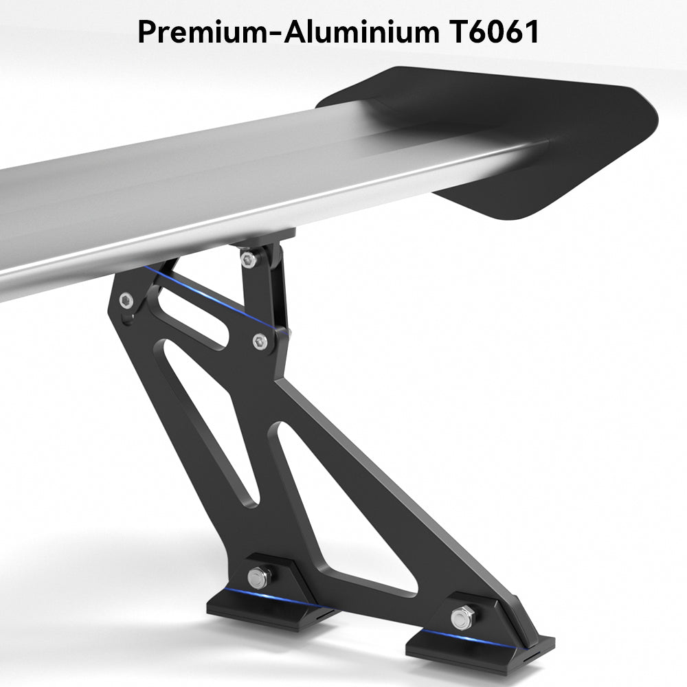 Universele Sedan Aluminium GT Kofferbakvleugel Racing Spoiler Zilver #E1 Generiek