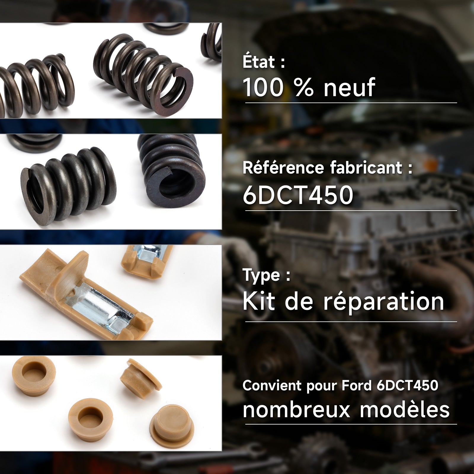 6DCT450 växellåda kopplingshållare fjädrar reparationssats för Ford -modeller MPS6