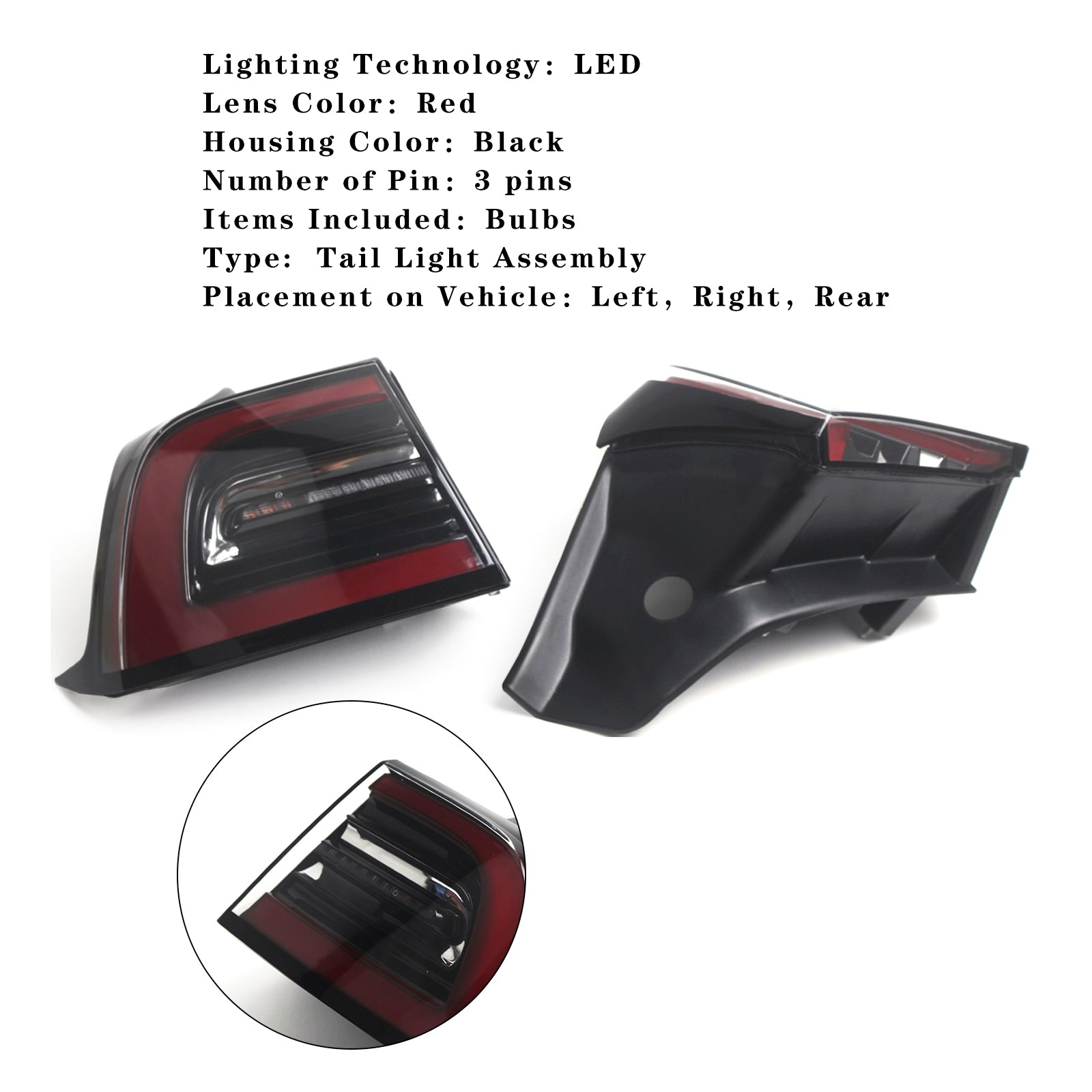 LED svetlo LED žiarovky LED LED 1077399-00,1077398-00 pre model Tesla Model 3 2017-2023