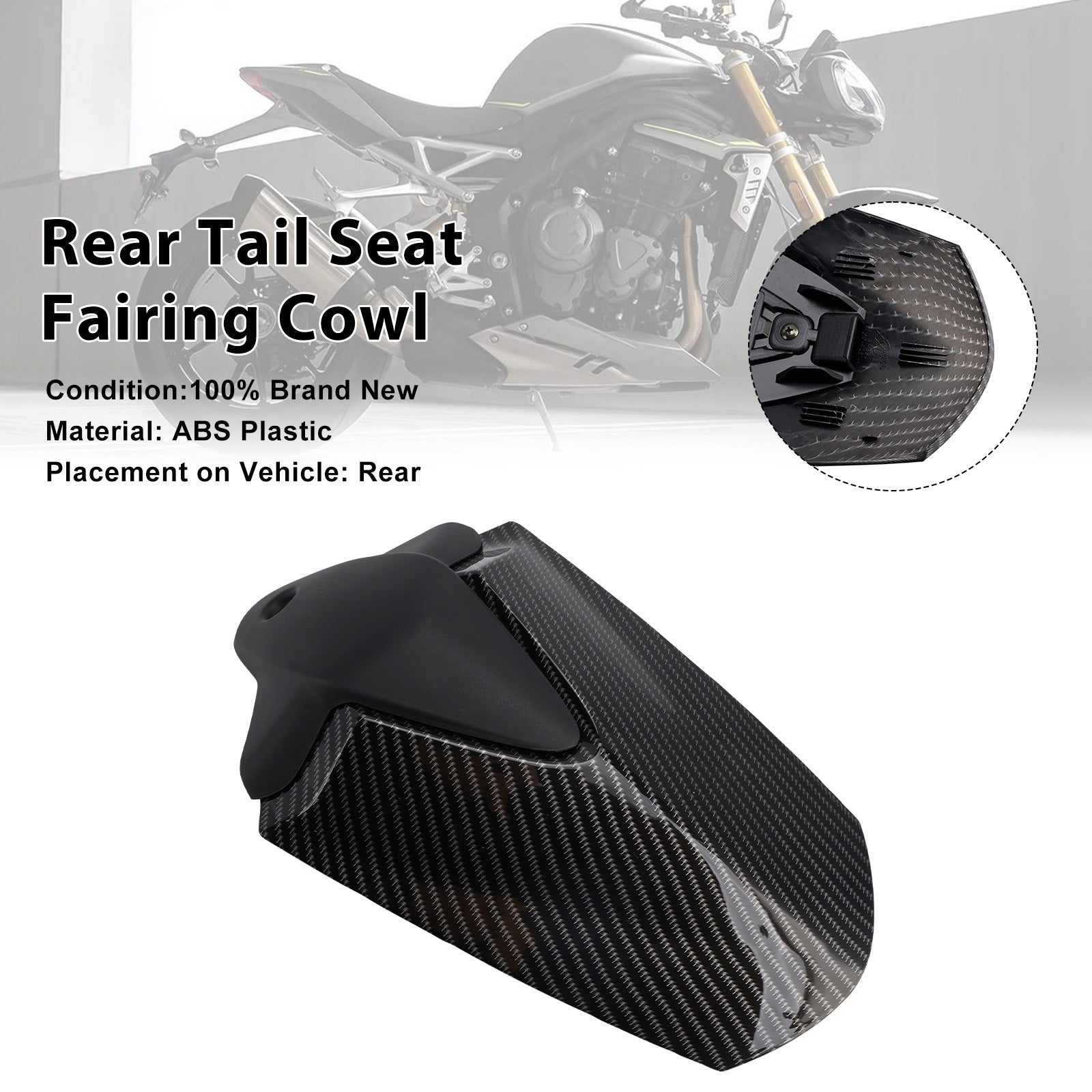 Couvercle de carénage de siège arrière pour Speed Triple 2021 RS 2024 – 1200
