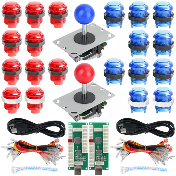 3PINS LED Arcade DIY 2x LED Encoders 2x Joystick 20x LED Arcade Buttons Kit