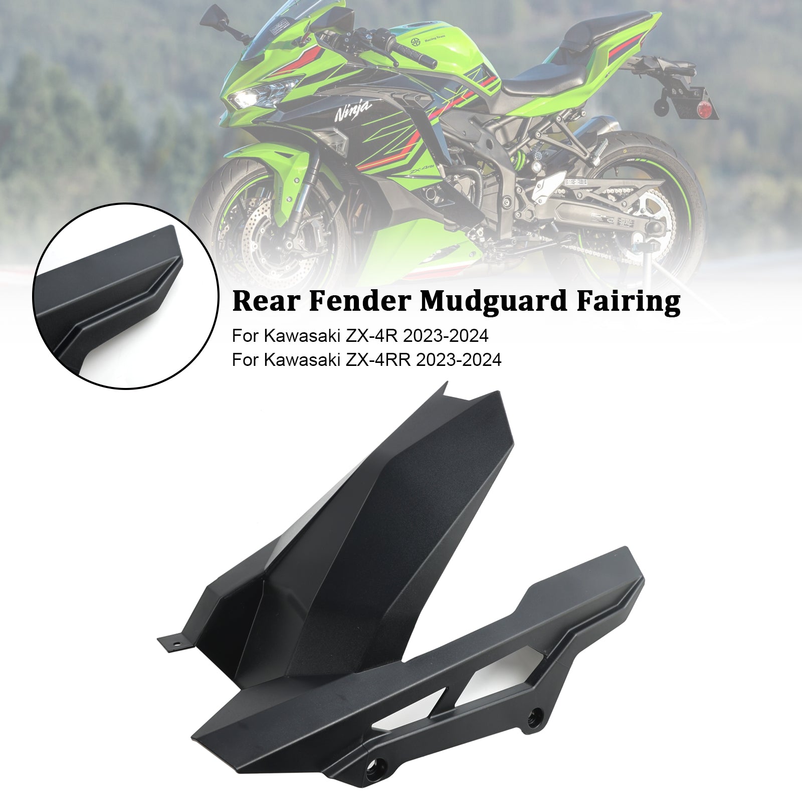 2023-2024 Kawasaki ZX-4R achterspatbord spatbord kuipkuip