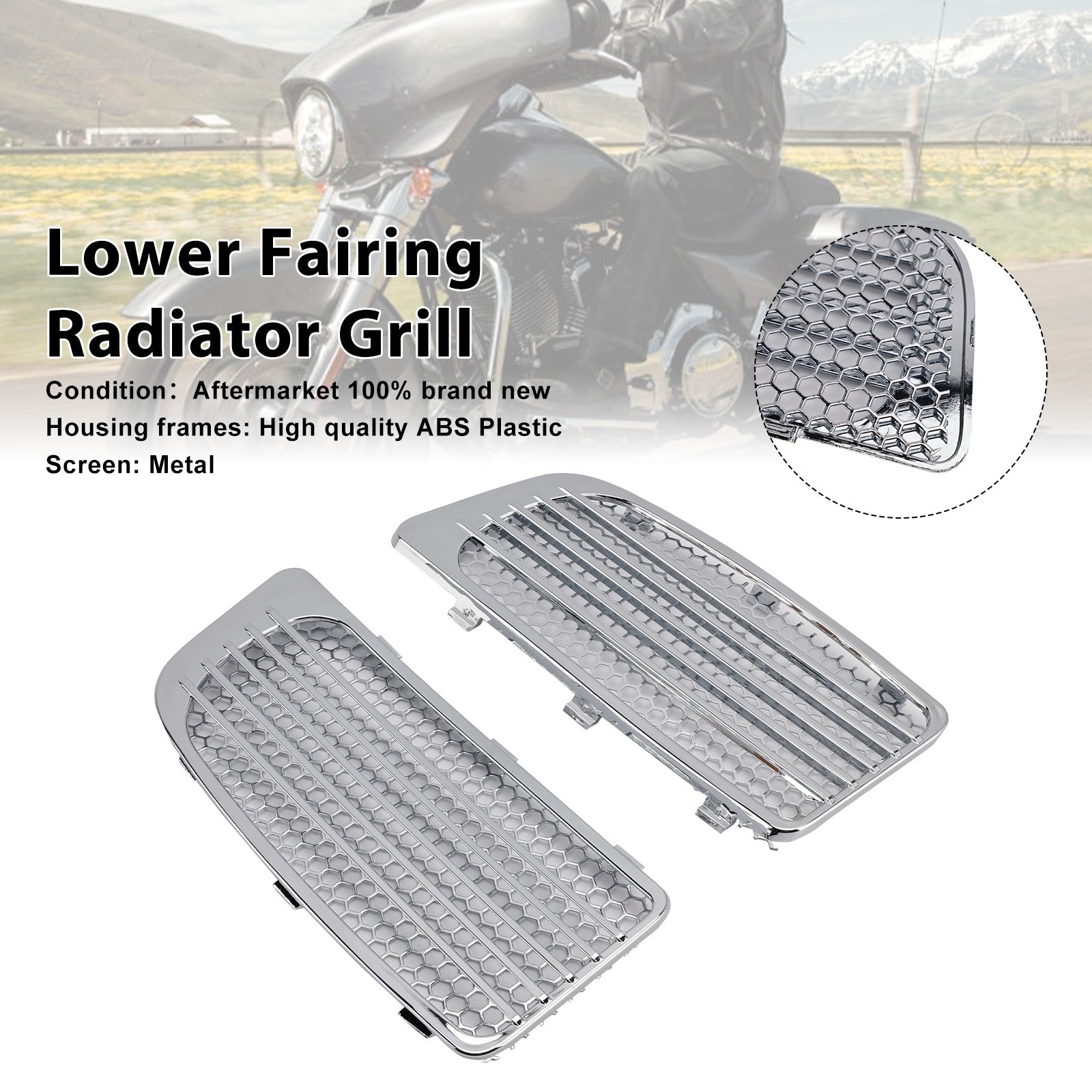 Lower Fairing Radiator Grill Fit For Road Glide King FLHR Special FLTRXS