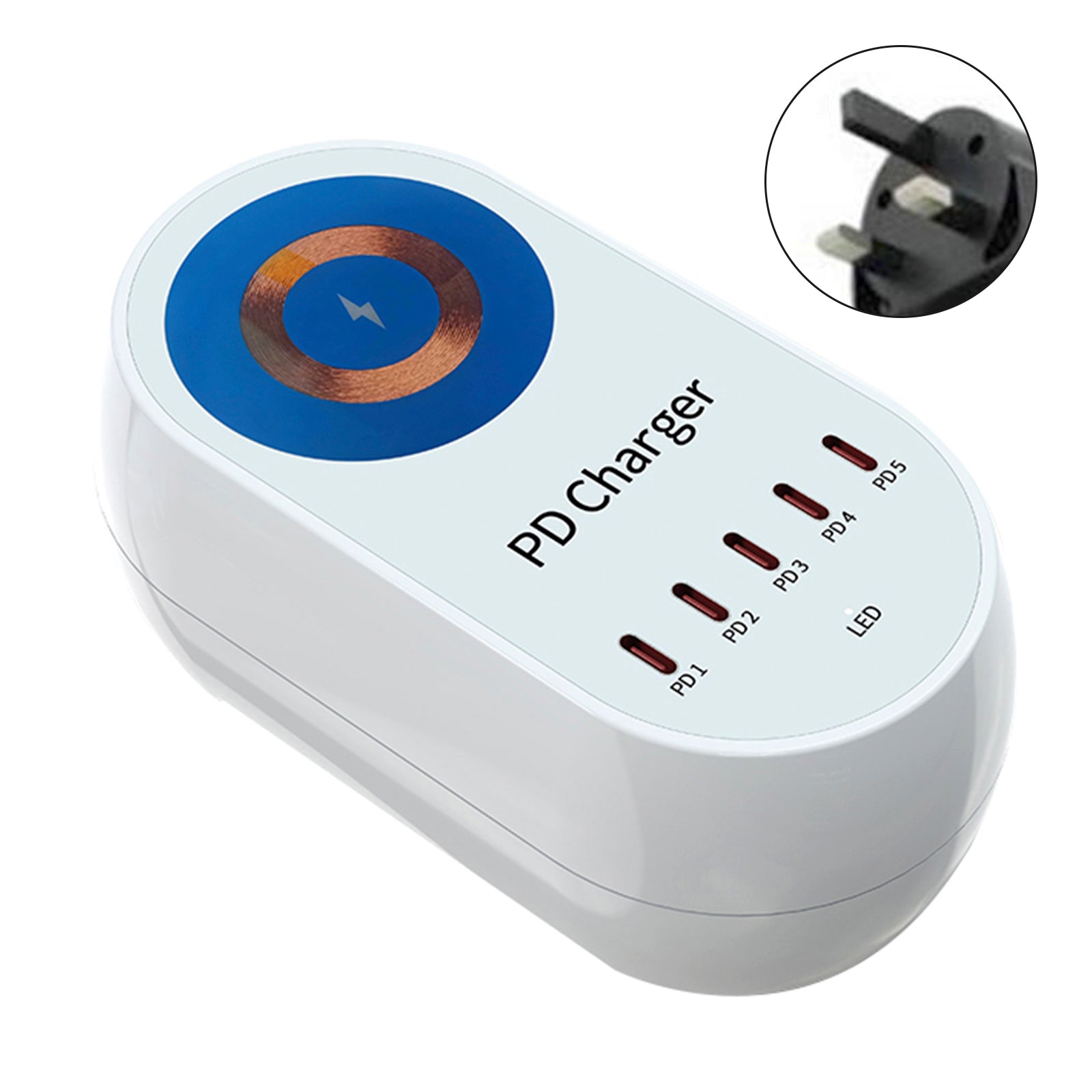 140W lader magnetisk trådløs hurtiglading PD100W bærbar mobiltelefonlader