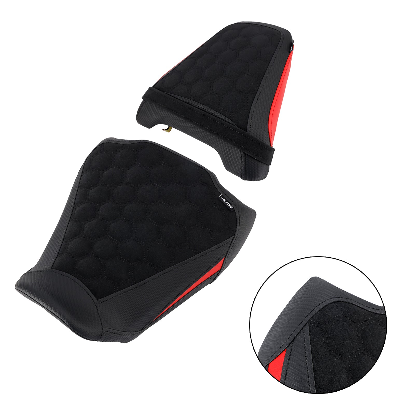Front&Rear Raider Passenger Cushion Kit Red1 For Honda Cb650R Cbr650R 24-25