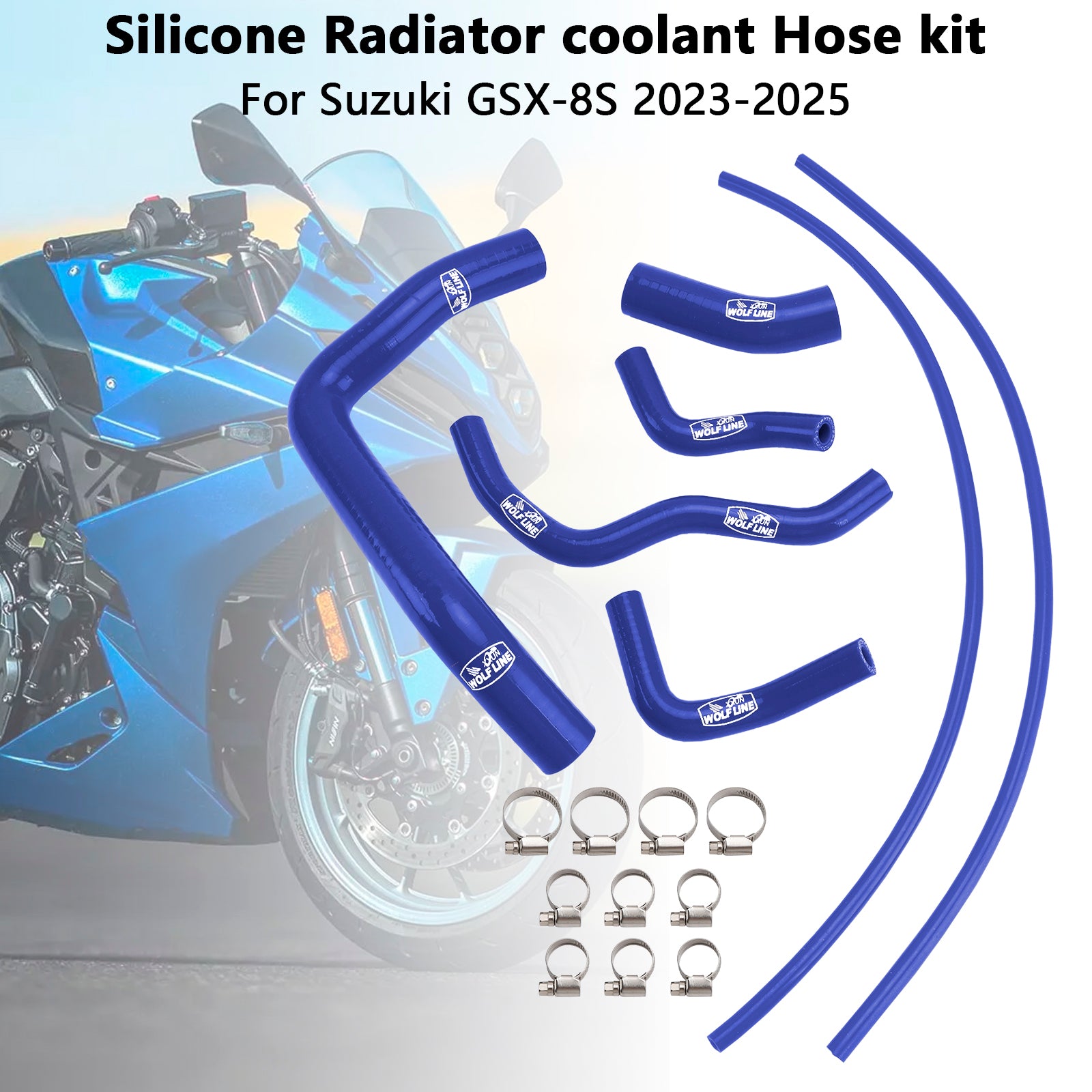2023-2025 Suzuki GSX-8S Silicone Radiator coolant Hose