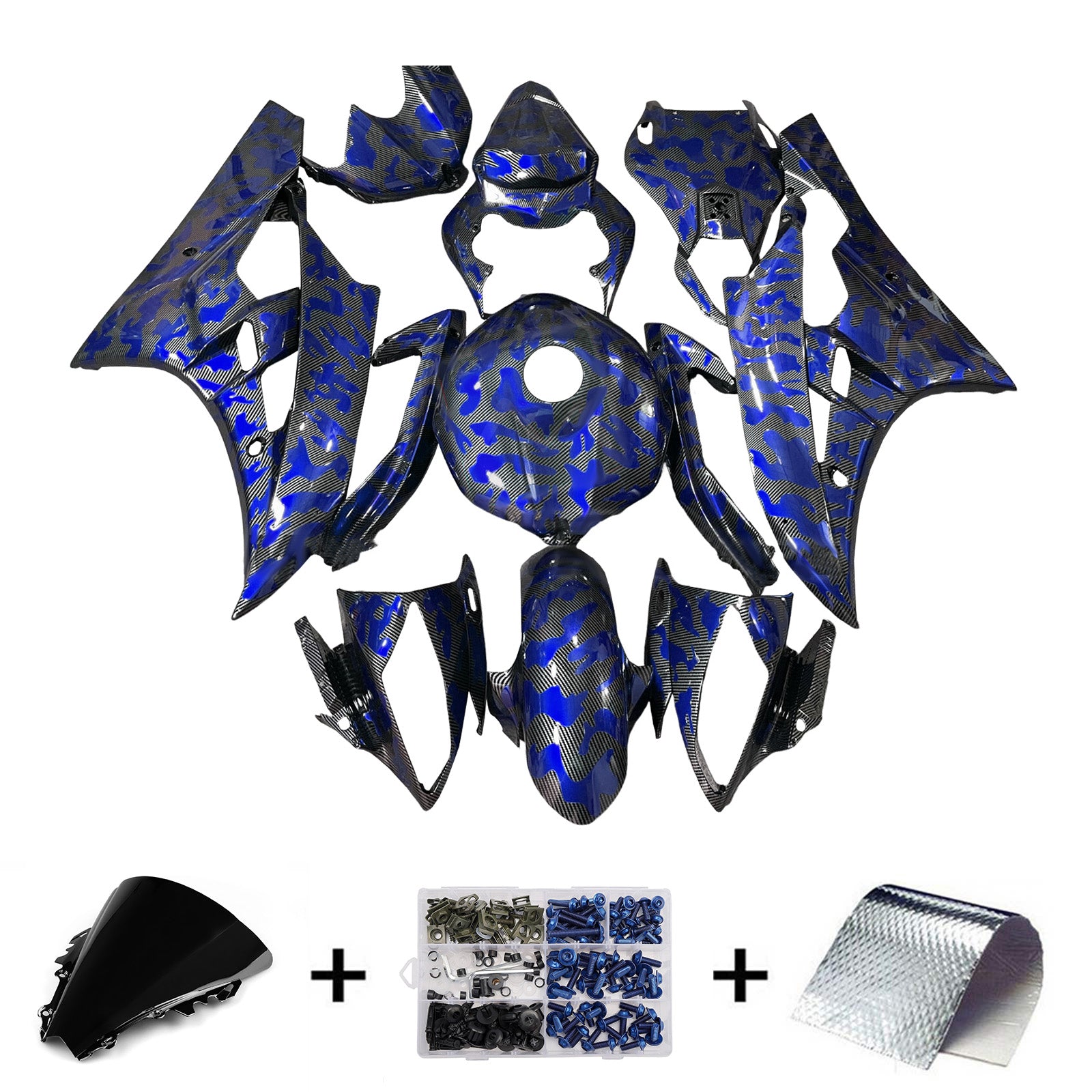 Kit de carénage d'injection carrosserie plastique ABS pour Yamaha YZFR6 YZF-R6 2006-2007