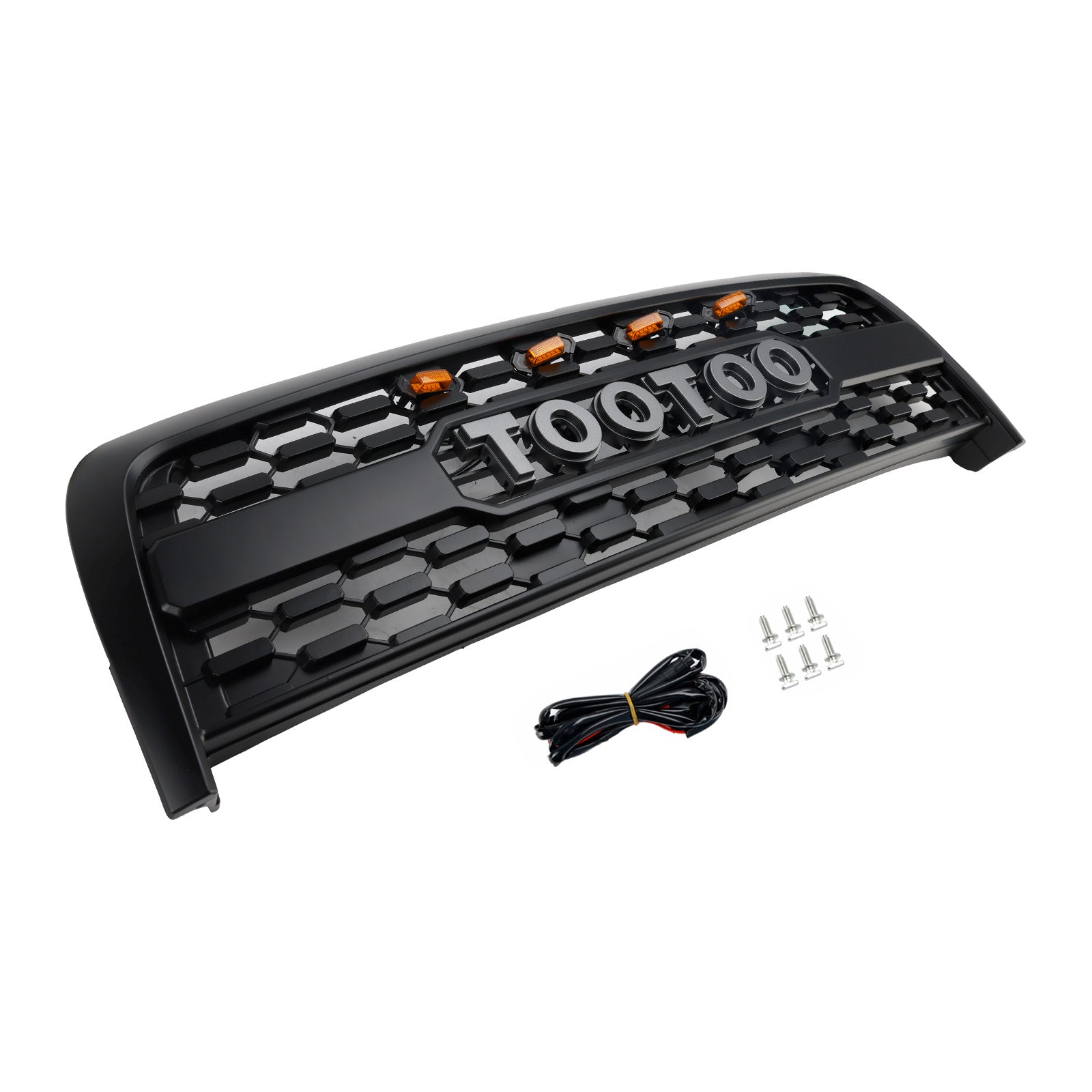 Matte Black Front Bumper Grill Grille Fit Toyota Tundra 2003-2006 W/Light