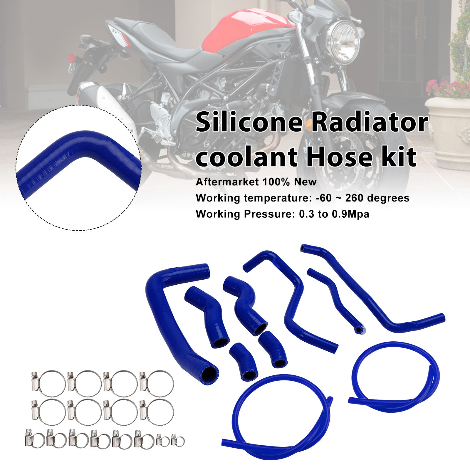 2016-2025 Suzuki SV 650 SV650 Silicone Radiator coolant Hose