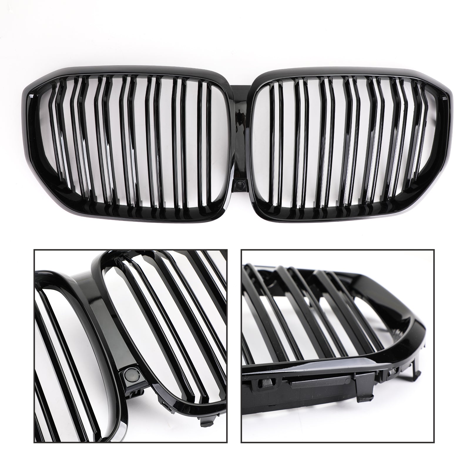 Front nyregitter glans svart grill dual finn for BMW x5 G05 2018-2021