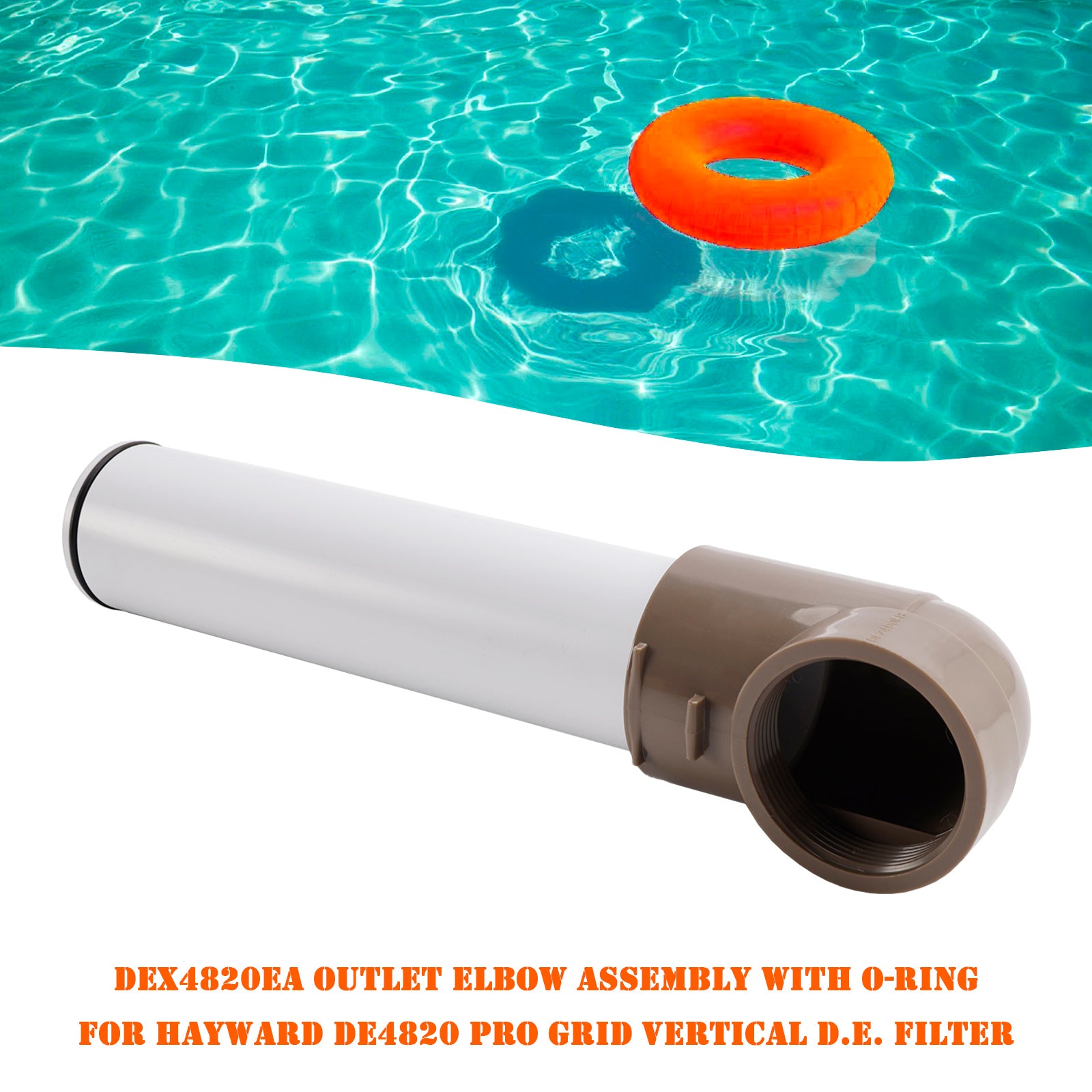 Hayward DE4820 Pro Grid Vertical D.EFilterutløpsalbue med O-ring DEX4820EA