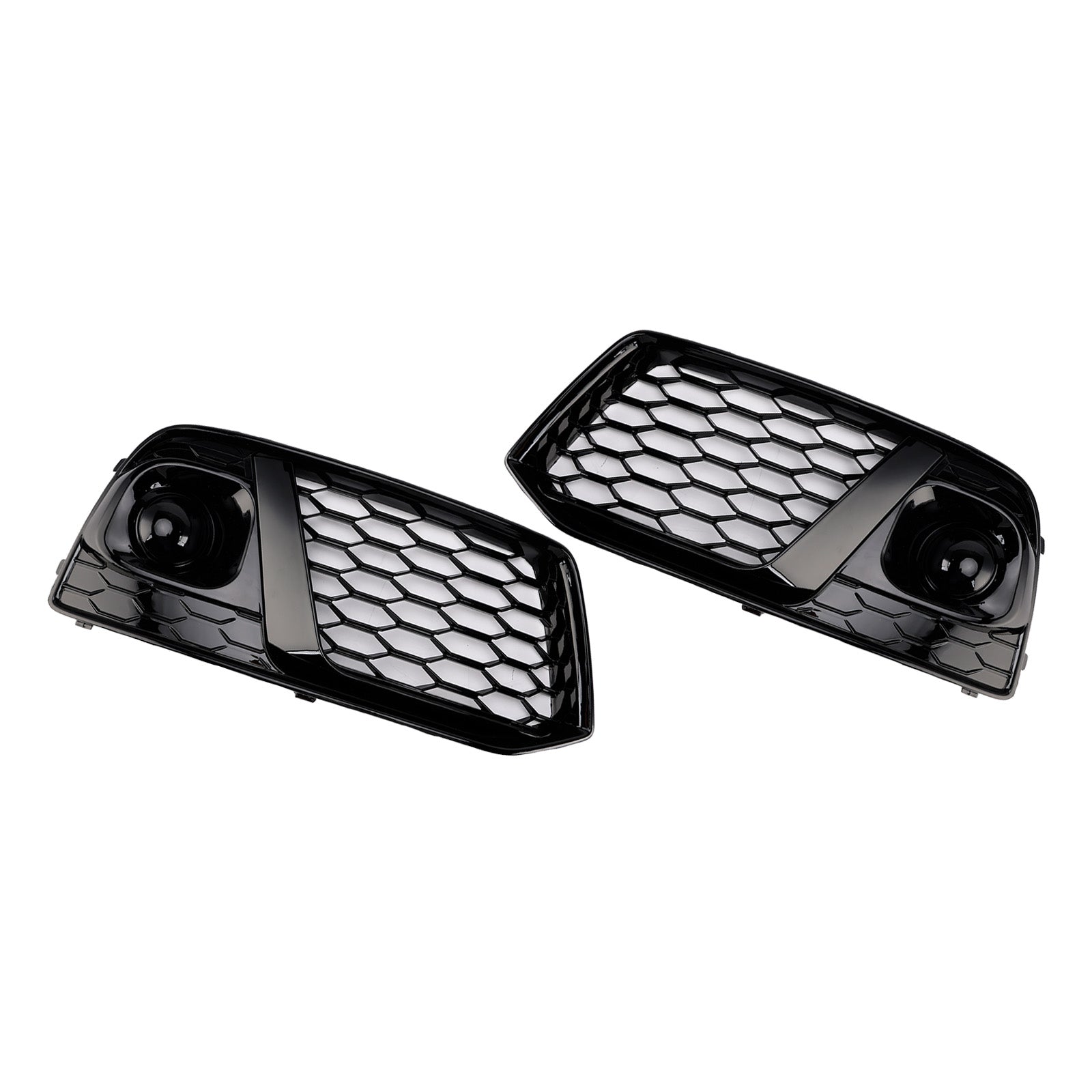 2018 2019 Audi Q5 SQ5 Black Front Honeycomb Fog Lamp Grille Grill Cover