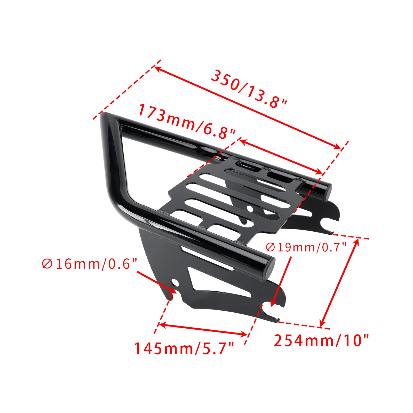 Detachable Mounting Luggage Rack Black For Street Glide Road Sreet Glide 09-25