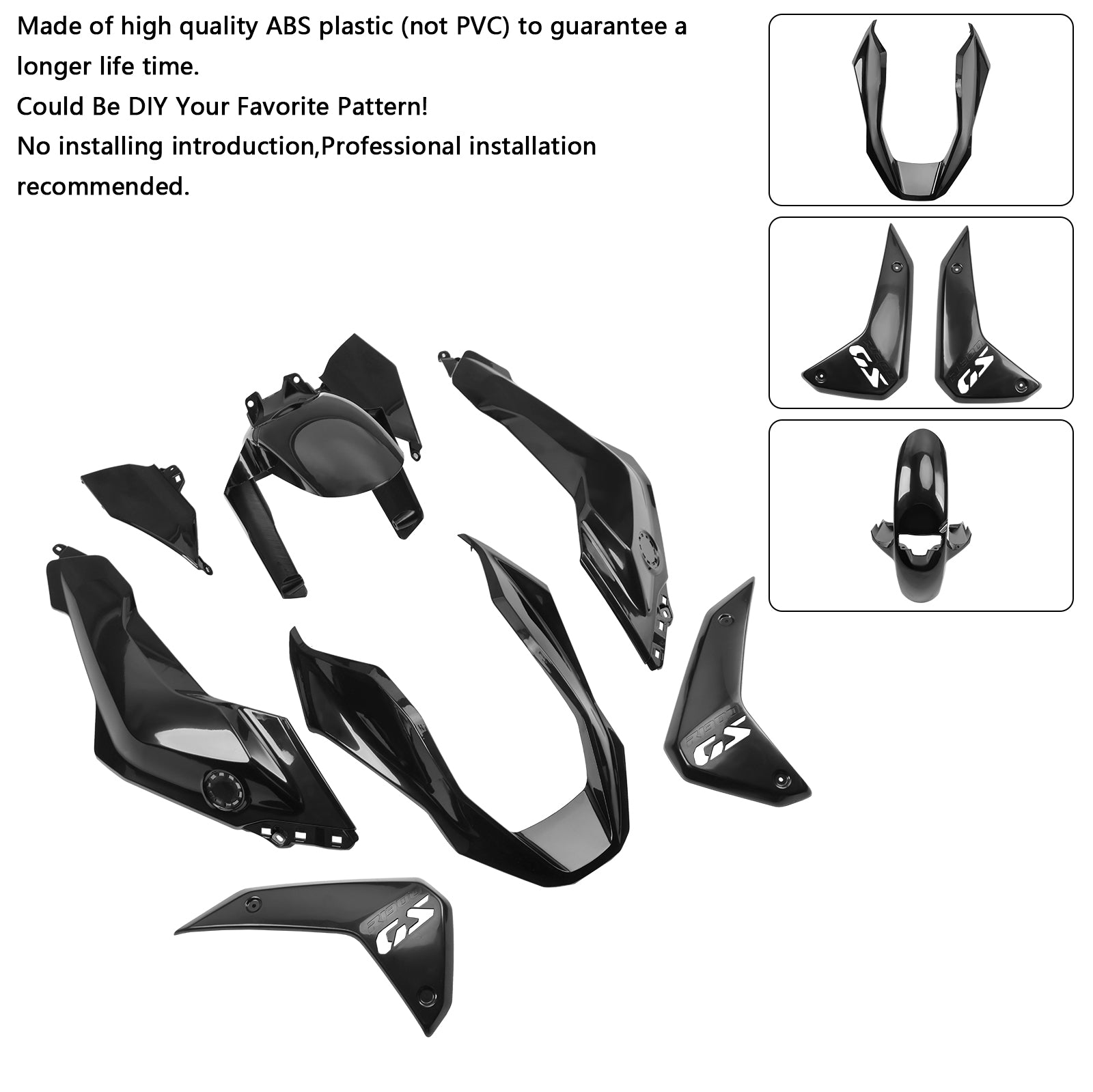 2024-2025 BMW R1300GS Karosseri kåpa Injection omålad