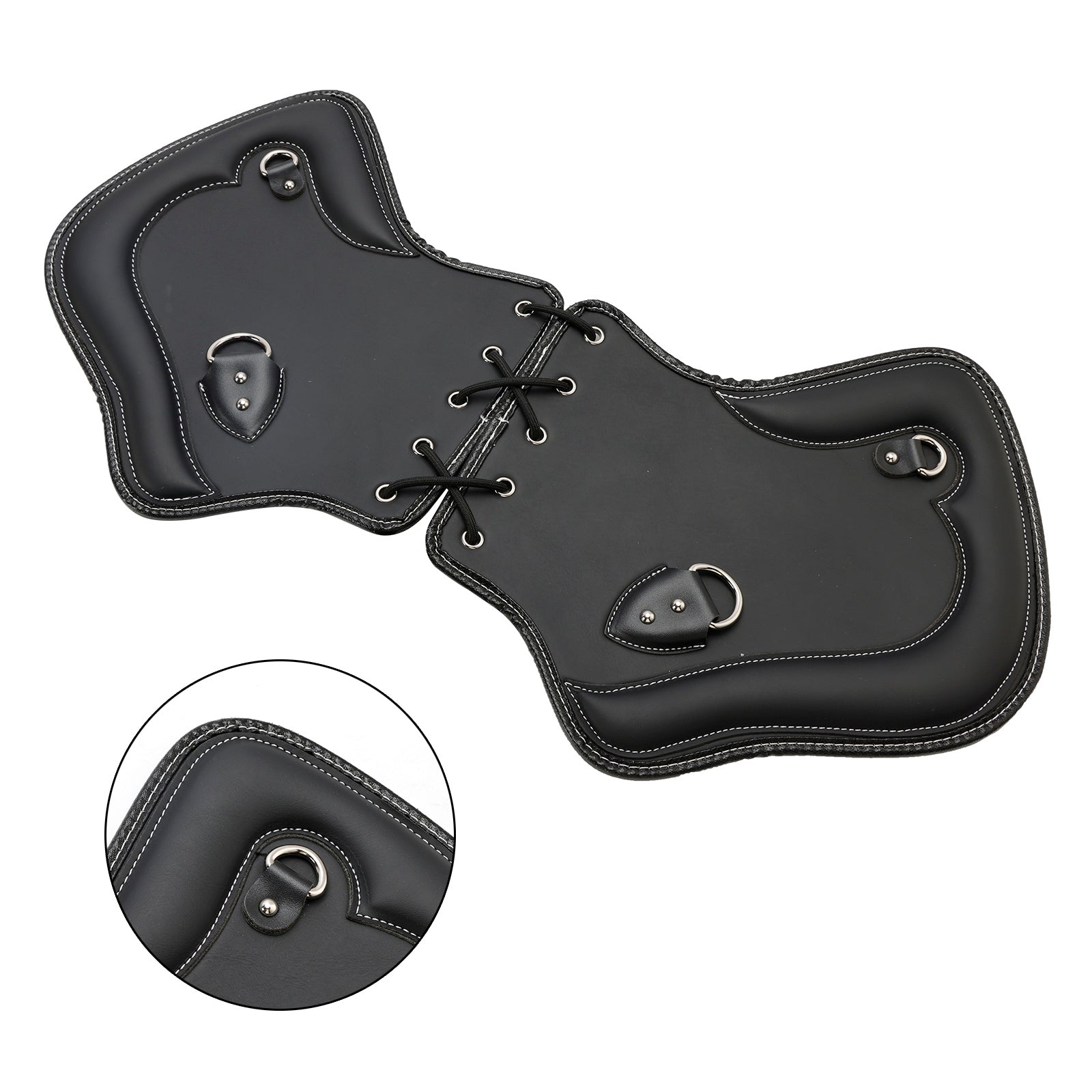 1985-2017 Touring-, Softail-, Dyna- of Sportster-fietsenpaar Cnc-hitteschildzadelbeschermer Zwartbruin