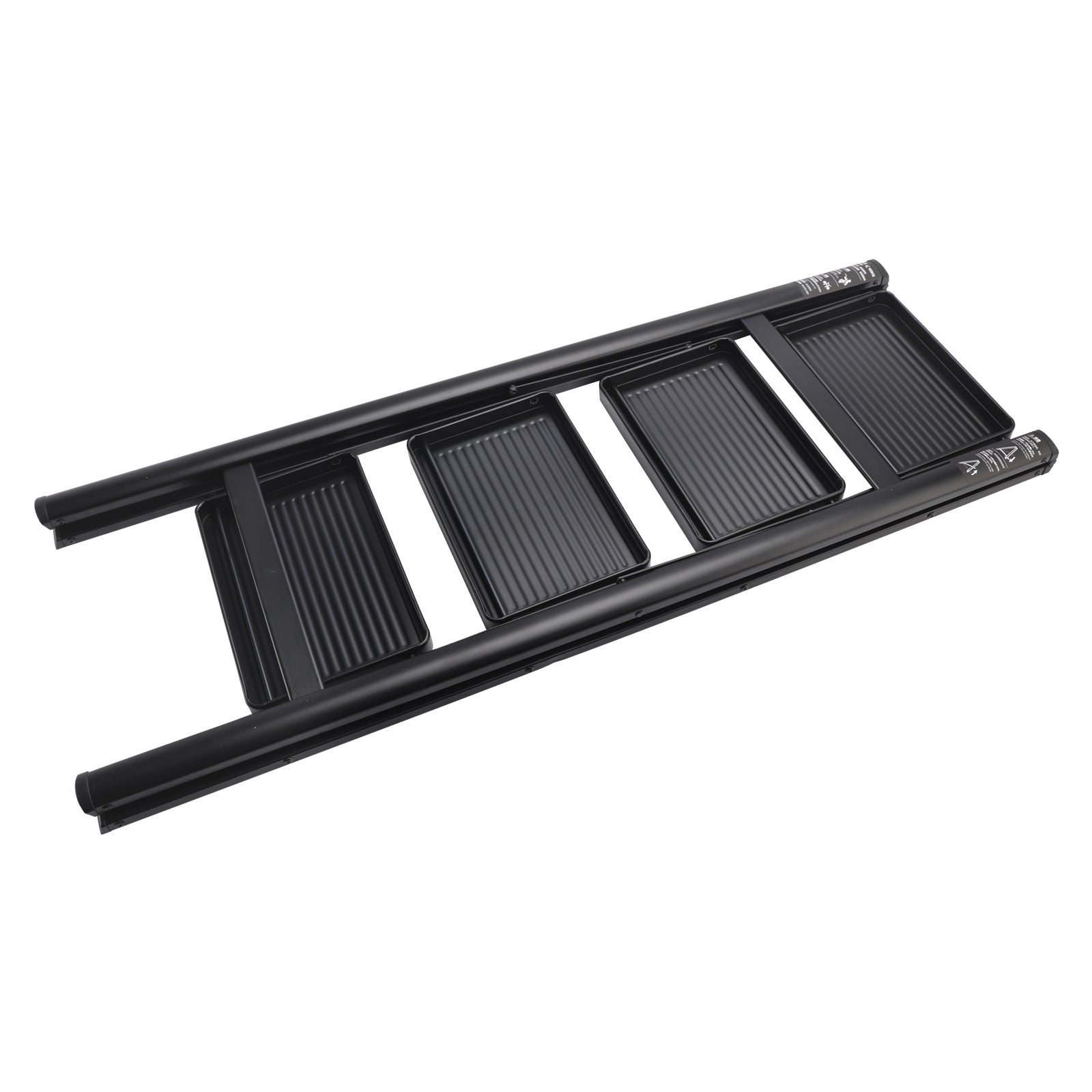 Escabeau, 4 niveaux, pliable, aluminium, large, léger, compact, échelle