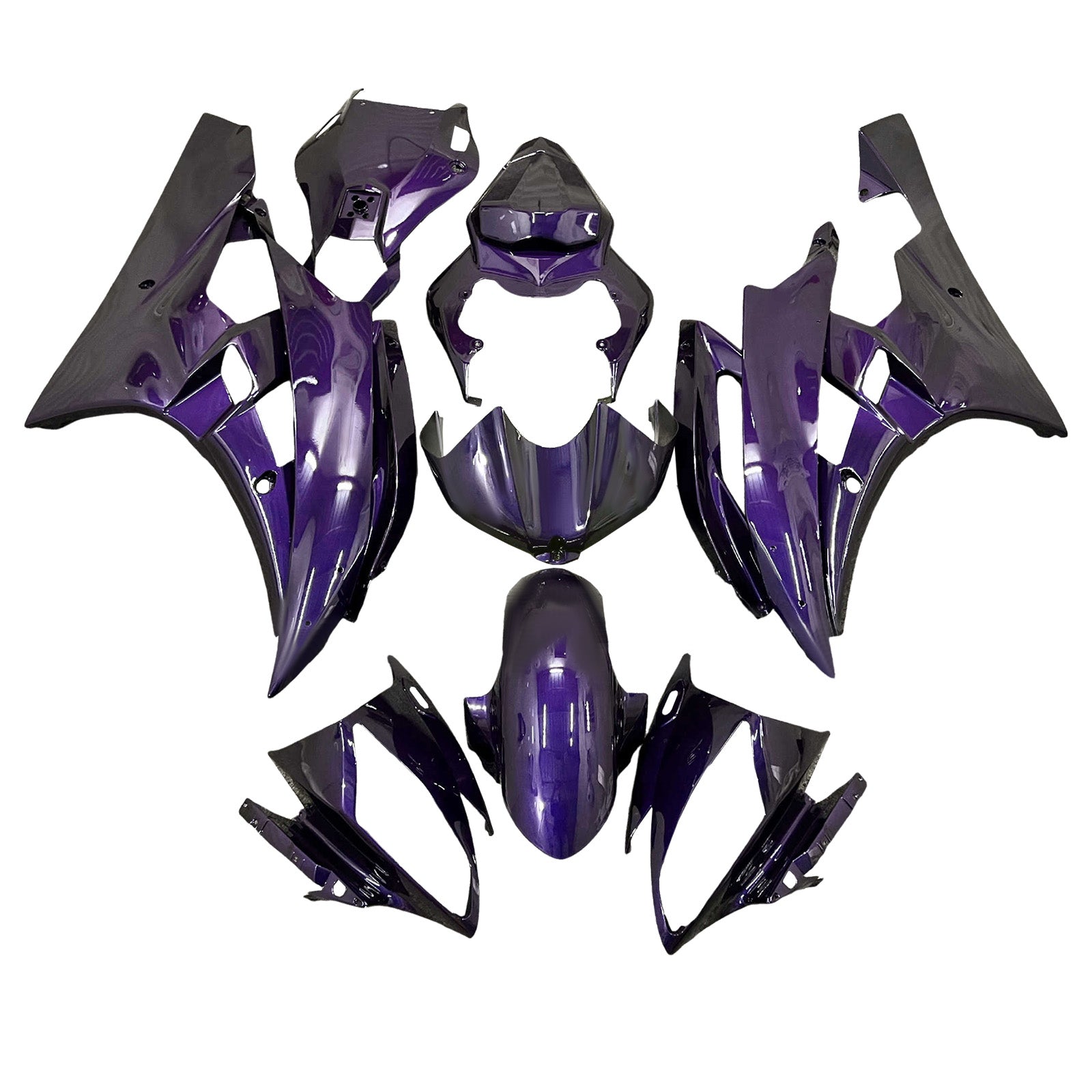 Kit de carénage d'injection carrosserie plastique ABS pour Yamaha YZFR6 YZF-R6 2006-2007