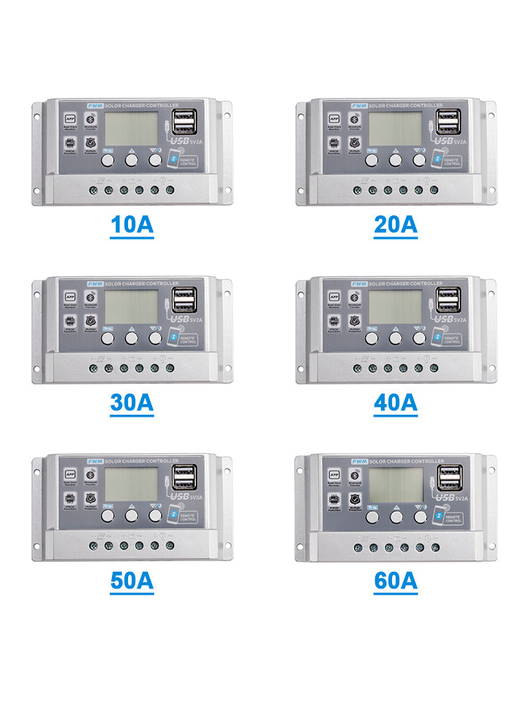 10A-60A PWM zonnecontroller Mobiele APP Intelligente bediening zonnecontroller