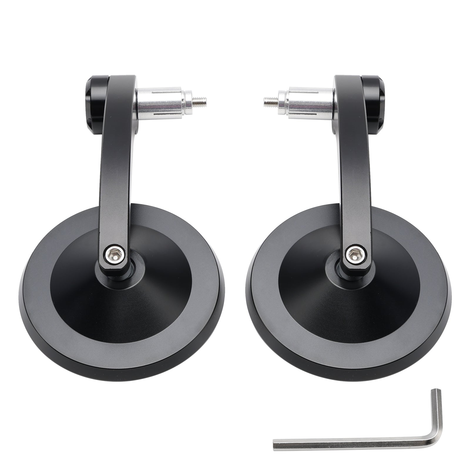 Paire Moto Round 7/8" Rétroviseurs latéraux CNC pour embouts de guidon Bobber Cafe Racer