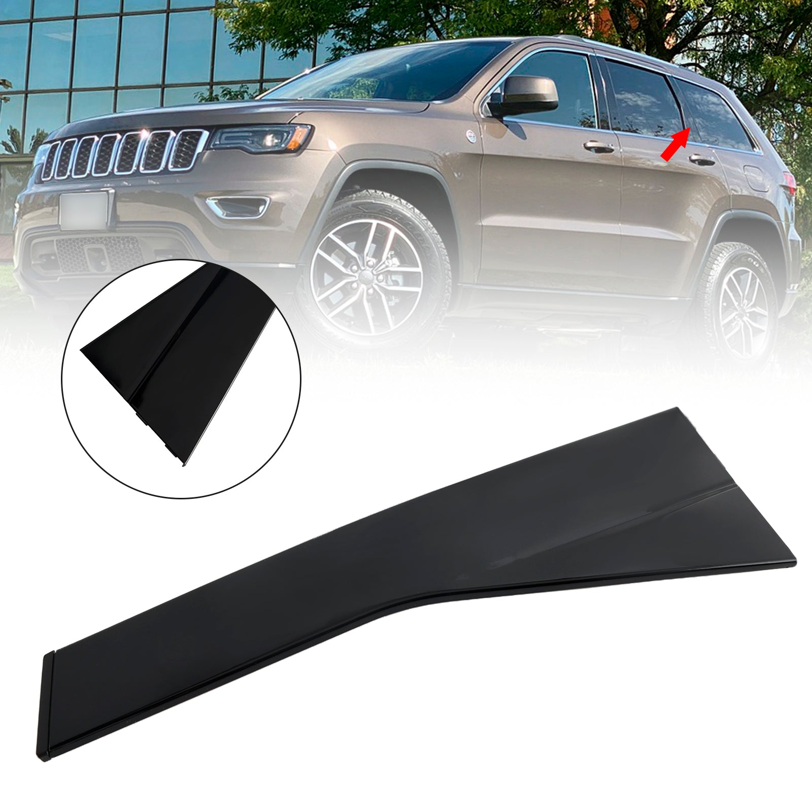 Exterior Left Side C Pillar Applique 57010449 For Jeep Grand Cherokee 11-21