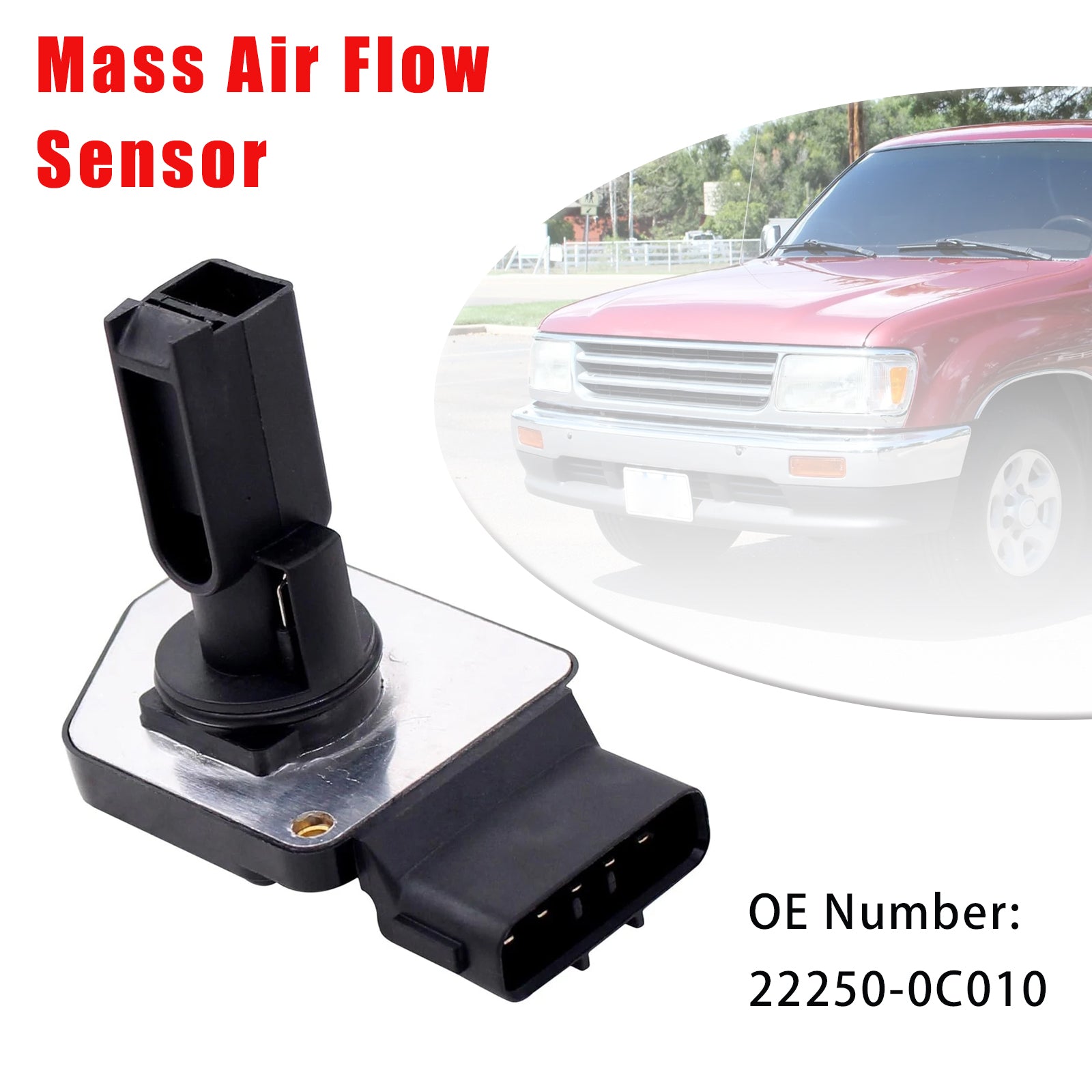 Mass Air Flow Sensor 22250-0C010 For Toyota Tacoma T100 4Runner 2.4 2.7L 1997-2004