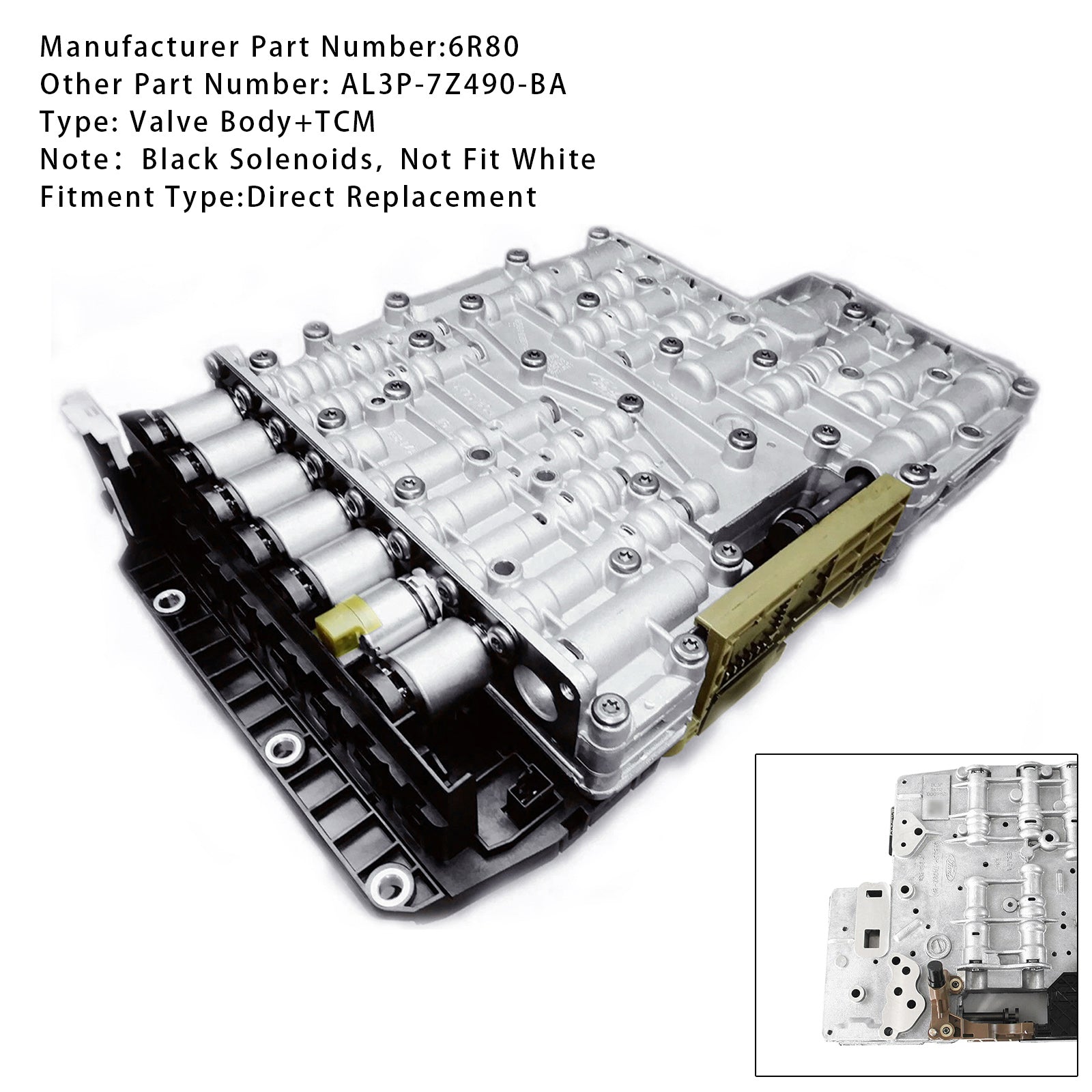6R80 Transmisjonsventil Body W/TCM AWD AL3P-7Z490-BA for Ford F150 Truck 4WD