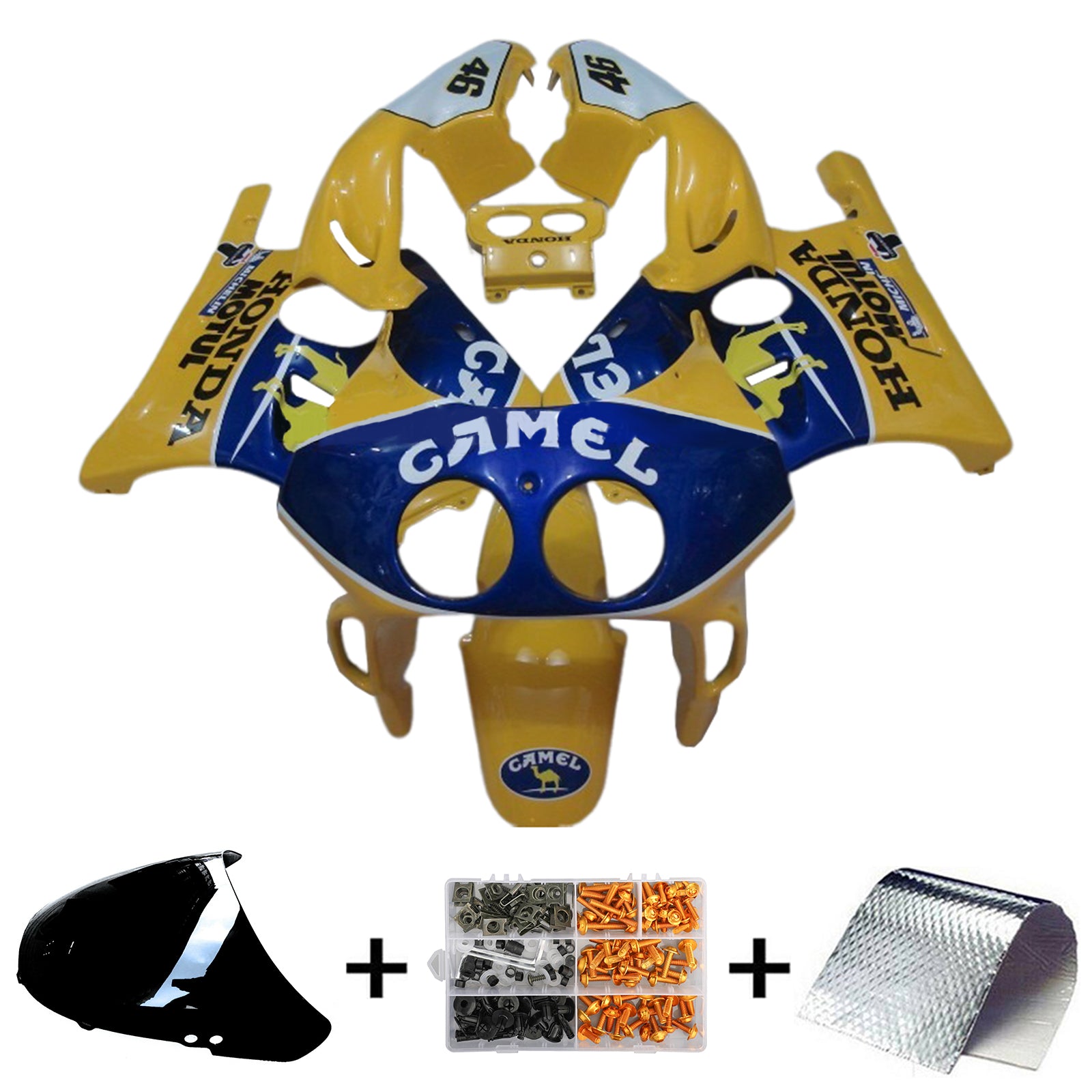 1990-1998 Honda CBR250RR MC22 Injeksjon Fairing Kit Bodywork Plastic ABS