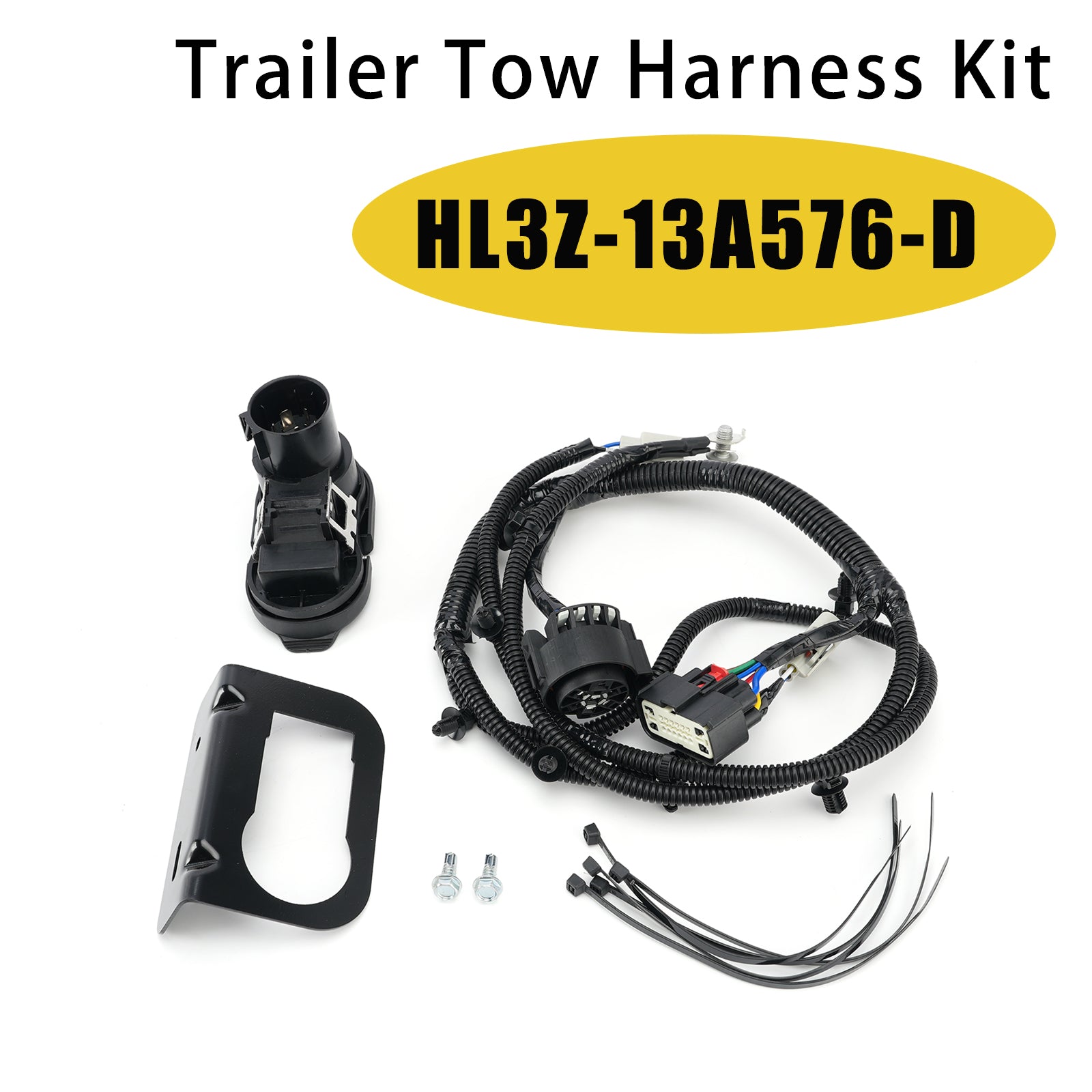 Trailer Tow Harness Kit for Ford F150 2015-2020 HL3Z-13A576-D w/o Parking Aid