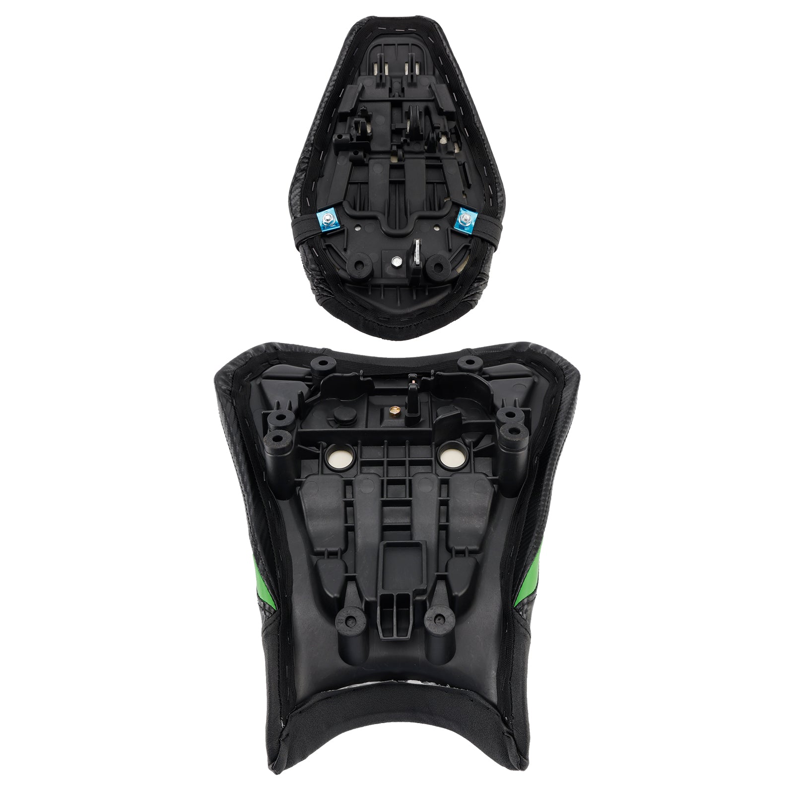 Driver&Passenger Seat Kit Rear Cushion Green For Kawasaki Zx-6R Zx 6R 19-25