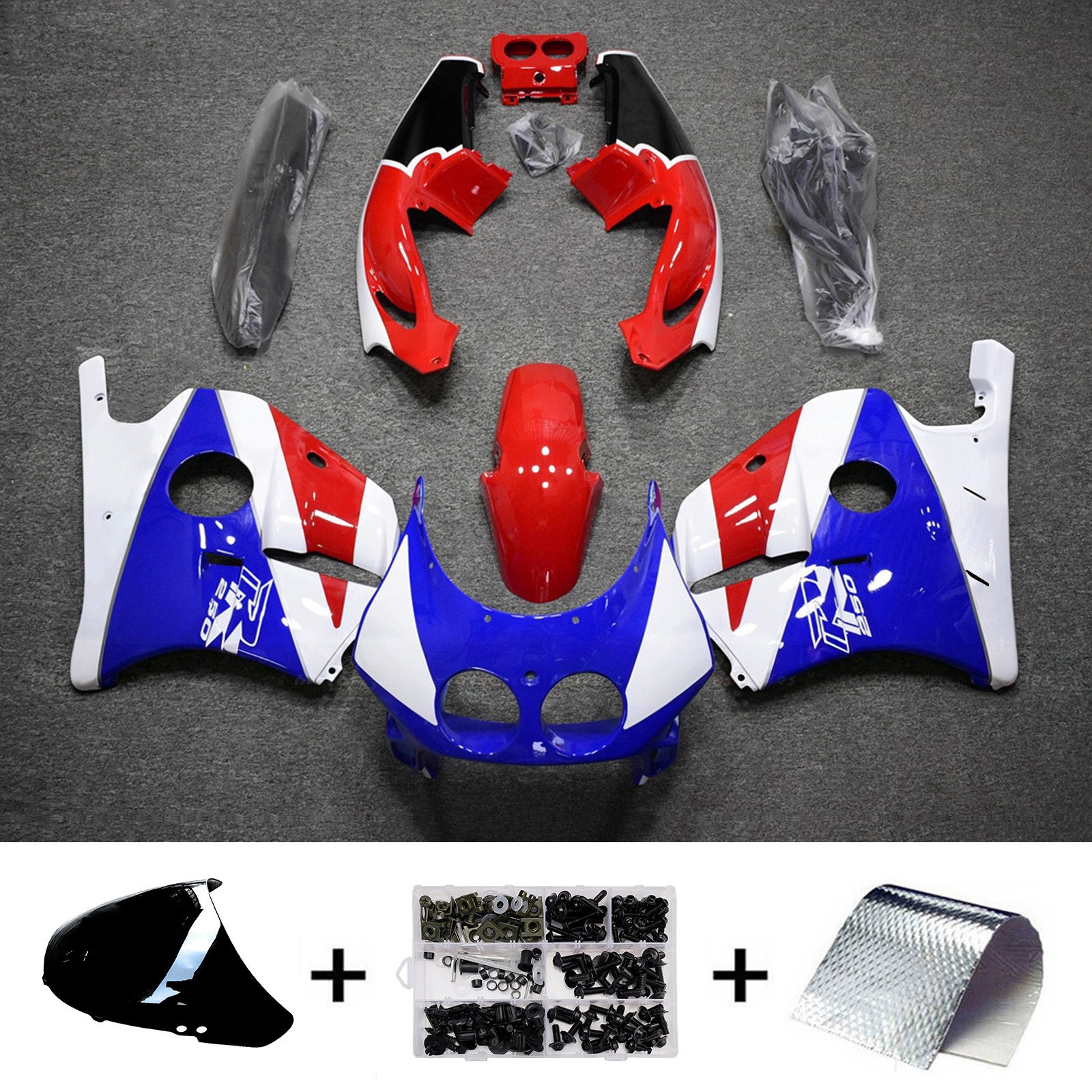 Injection Fairing Kit Bodywork Plastic ABS For Honda CBR250RR MC22 1990-1998