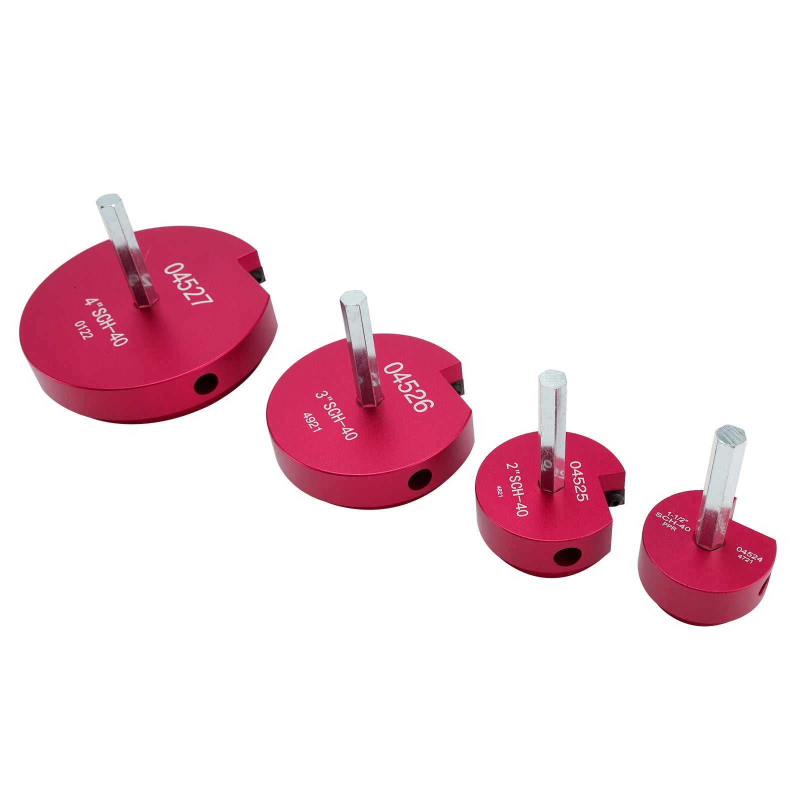 Alésoir de tuyau en PVC, alésoir de raccord de tuyau en plastique PVC, Kit d'outils de plomberie adapté 4 pièces