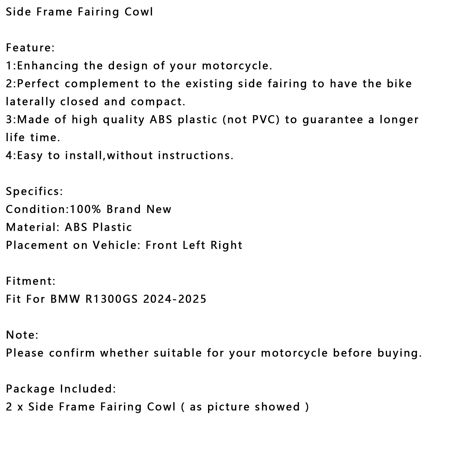 2024-2025 BMW R1300GS bočný ráme