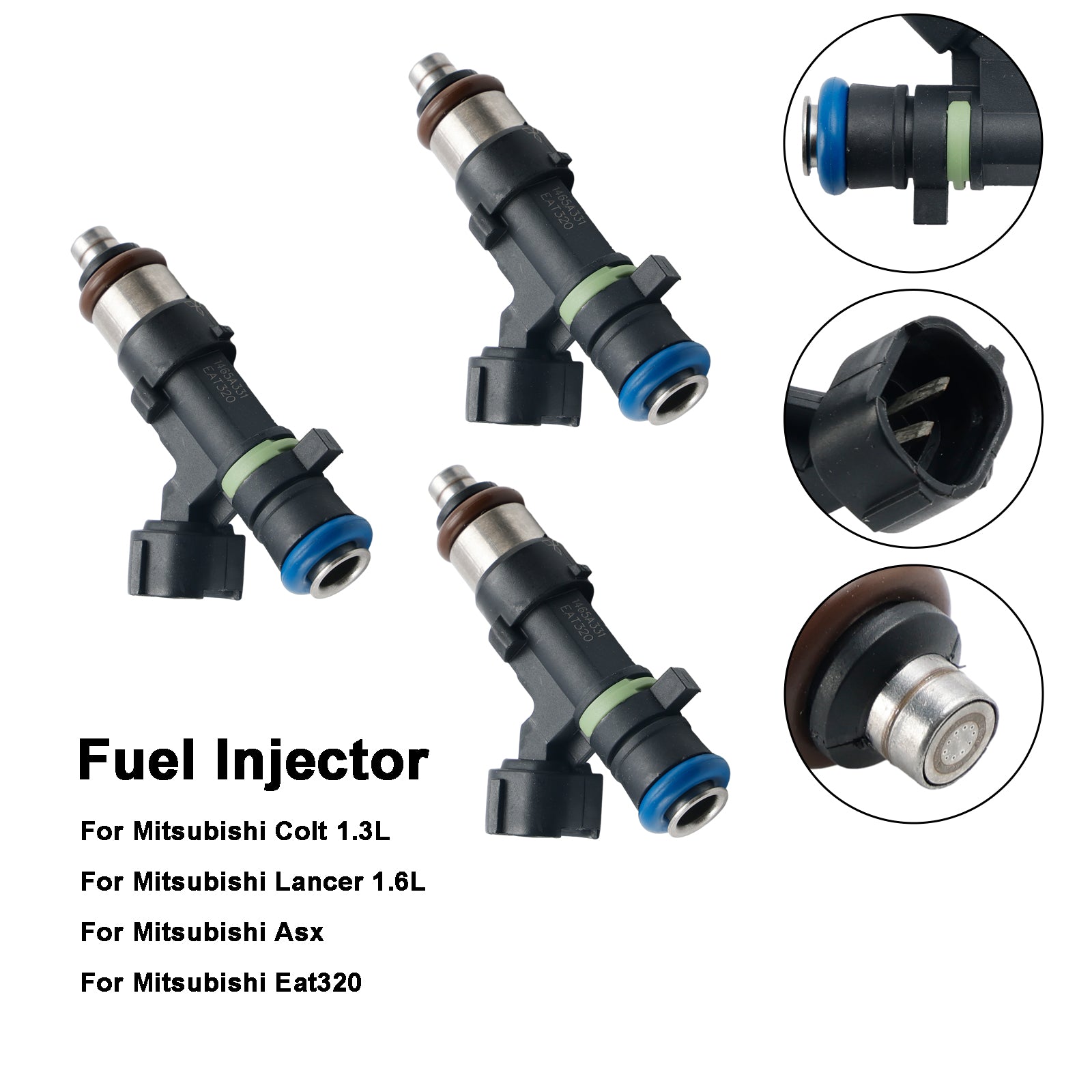 3ks injektor paliva Eat320 Fit Mitsubishi Colt 1.3l Lancer 1,6 l ASX 1465A331