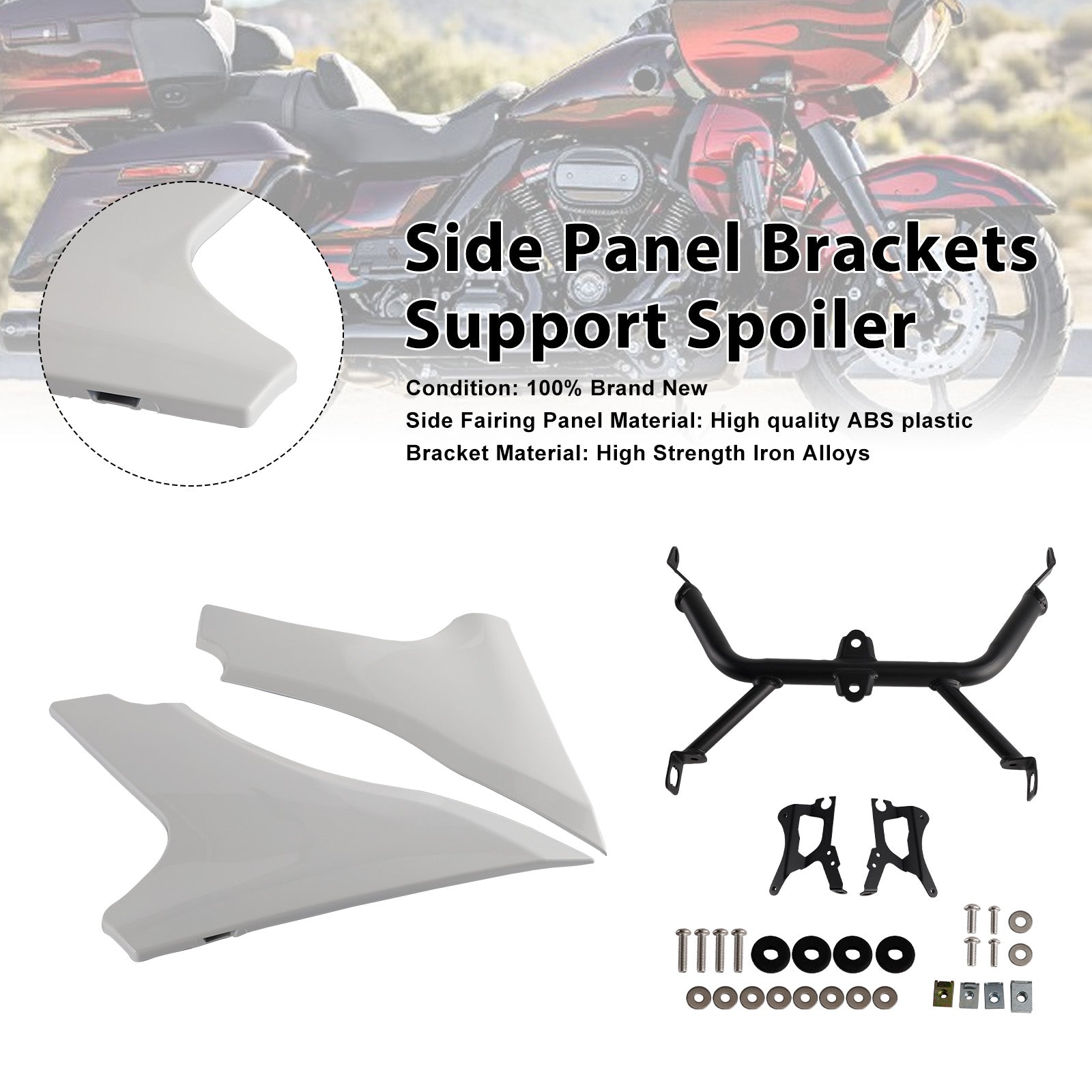 Supports de panneau latéral de mise à niveau Harley CVO Road Glide à partir de 2024, becquet de support