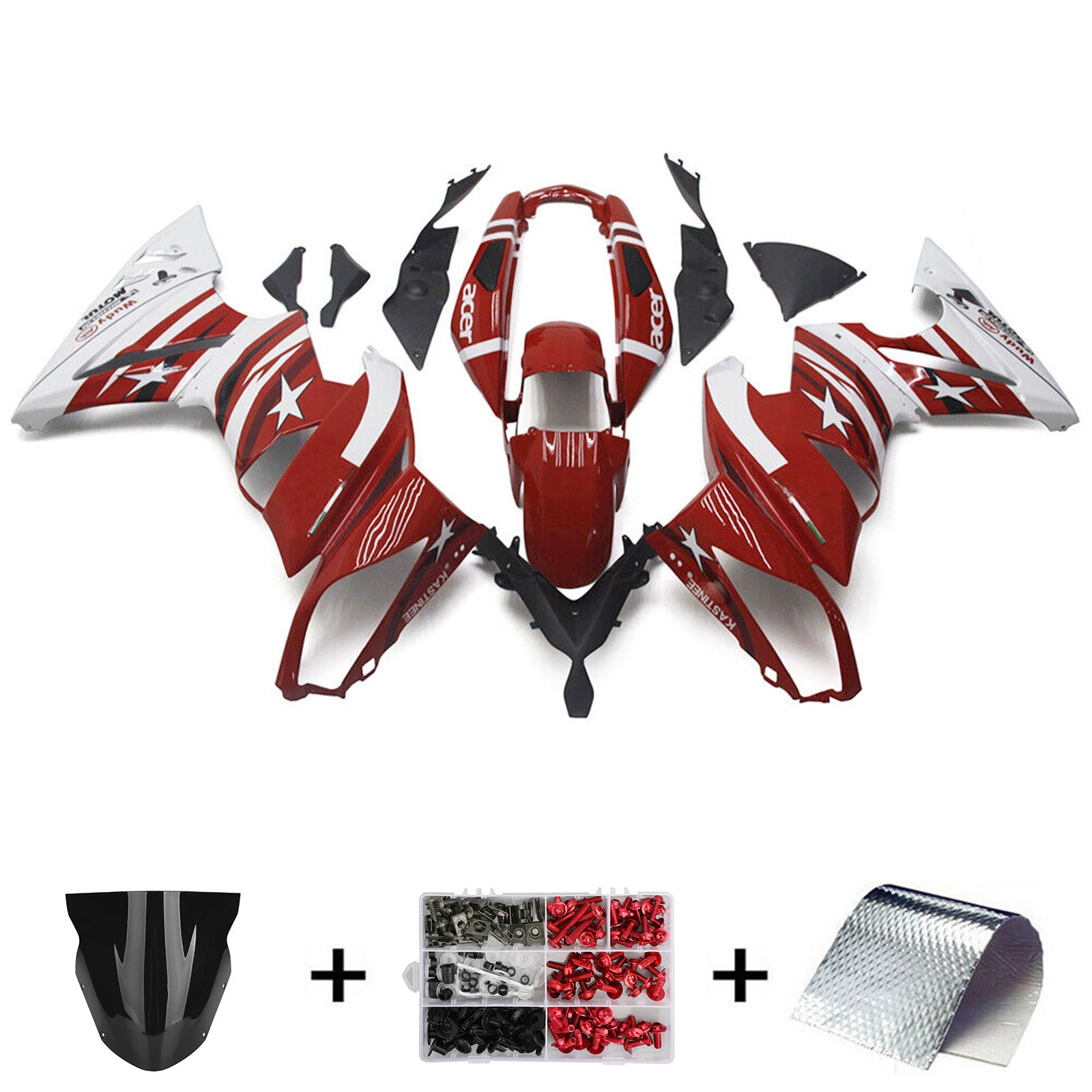 2009-2011 Kawasaki Ninja 650 ER-6F EX650 injektionssatsplast