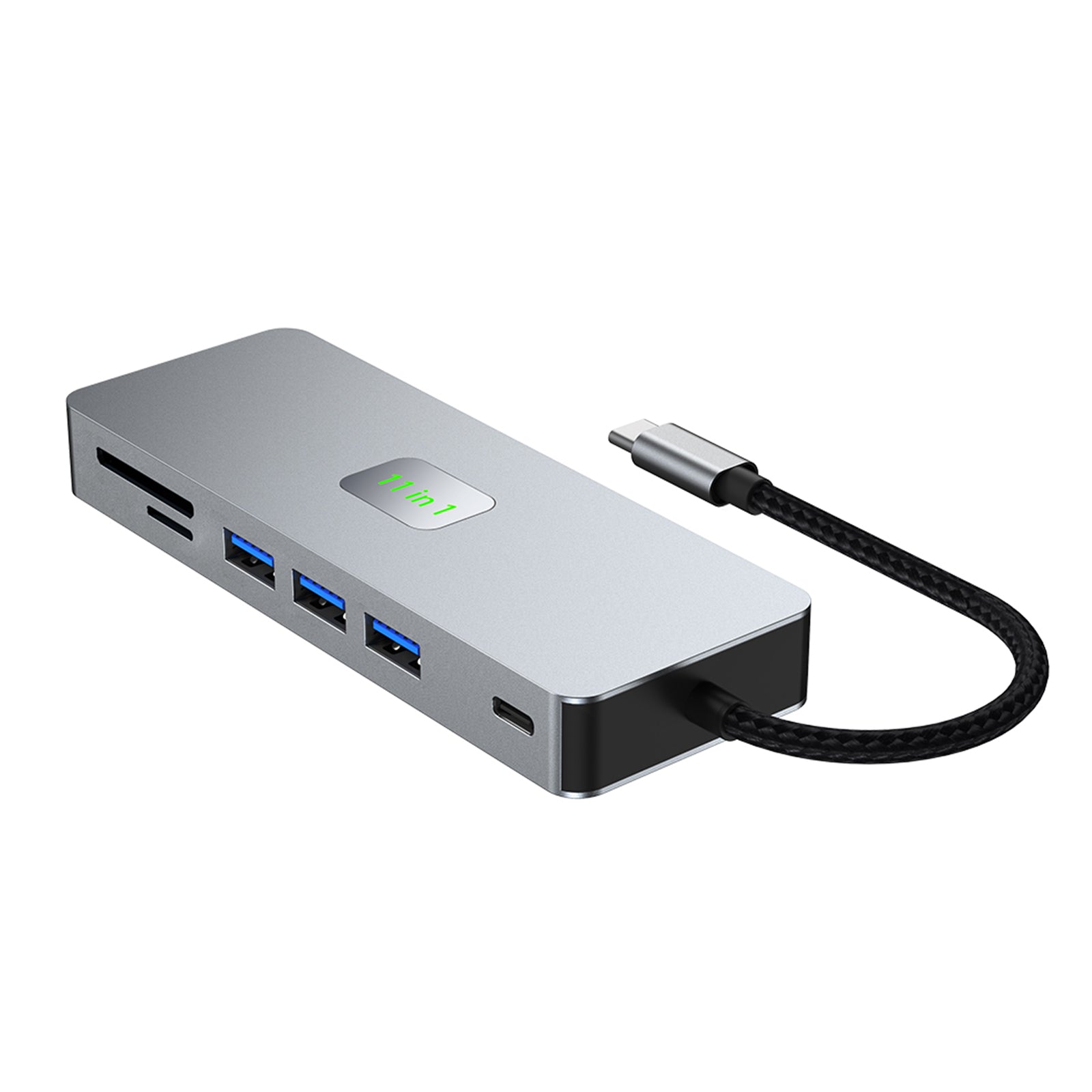 11 en 1 TYPE-C a RJ45 Gigabit USB3.0 HDMI VGA Audio USB-C datos SD/TF PD100W