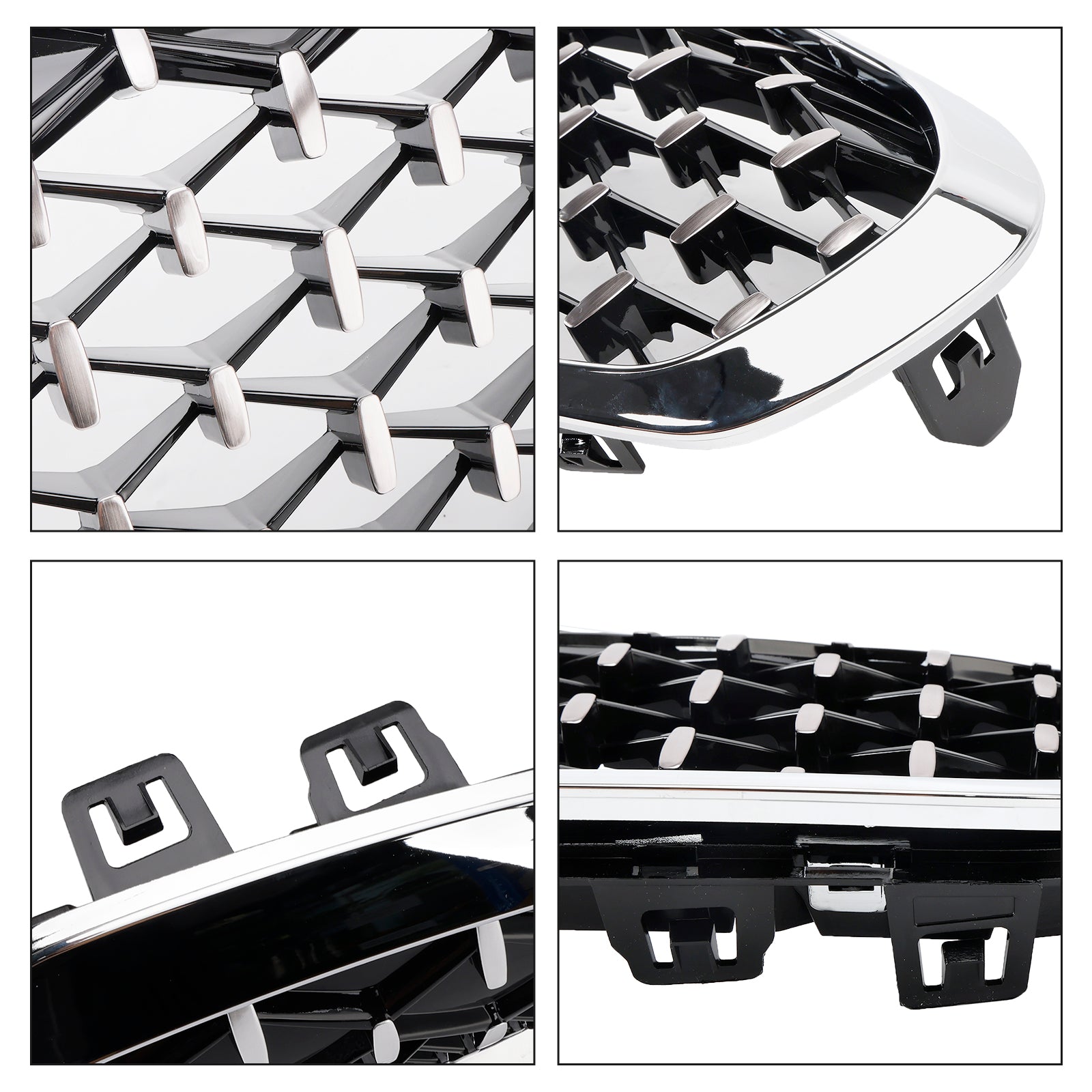 Niergrill vooraan voor BMW 1-serie F40 19-23 Silver Diamond Style