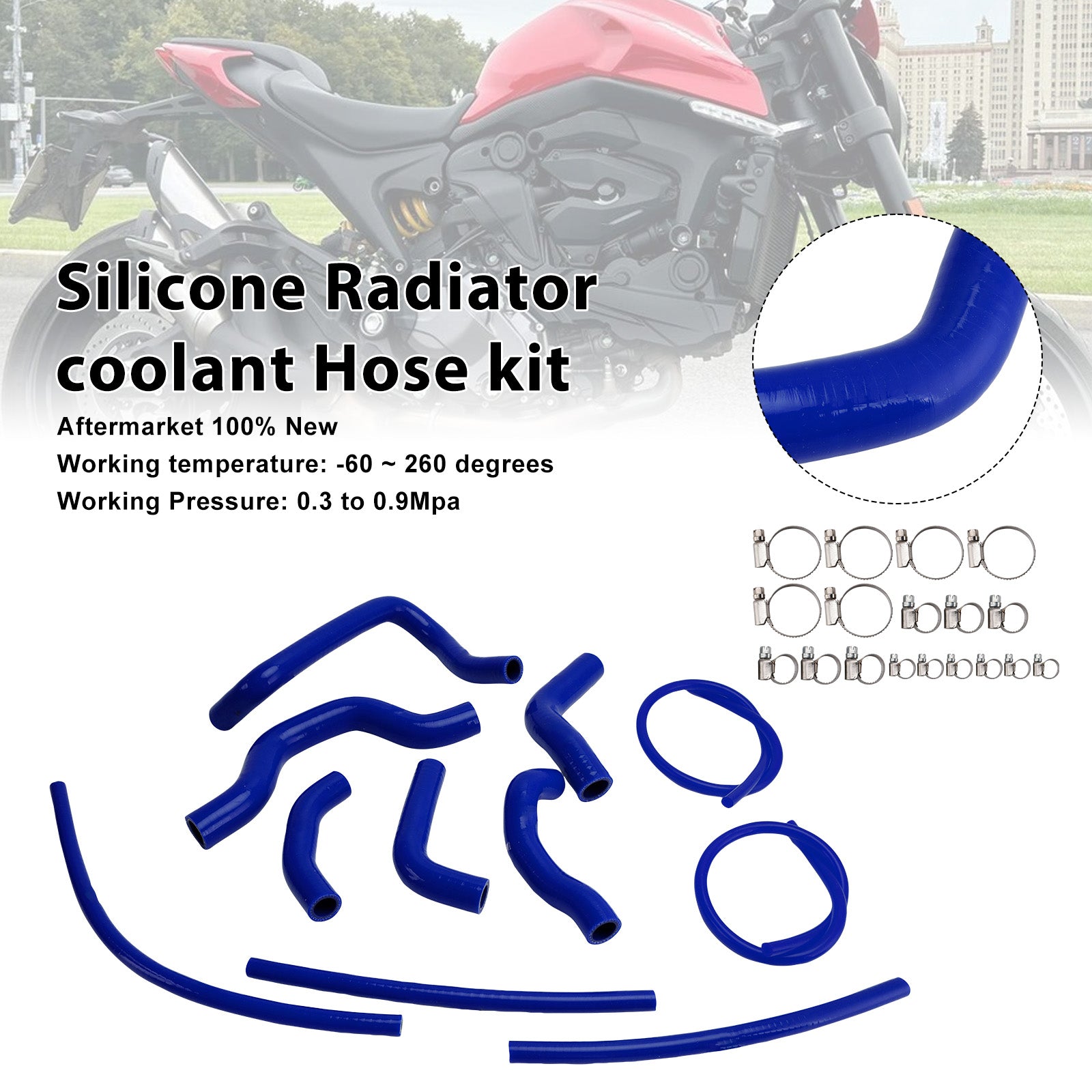 2021-2025 Ducati Monster 937 Silicone Radiator coolant Hose