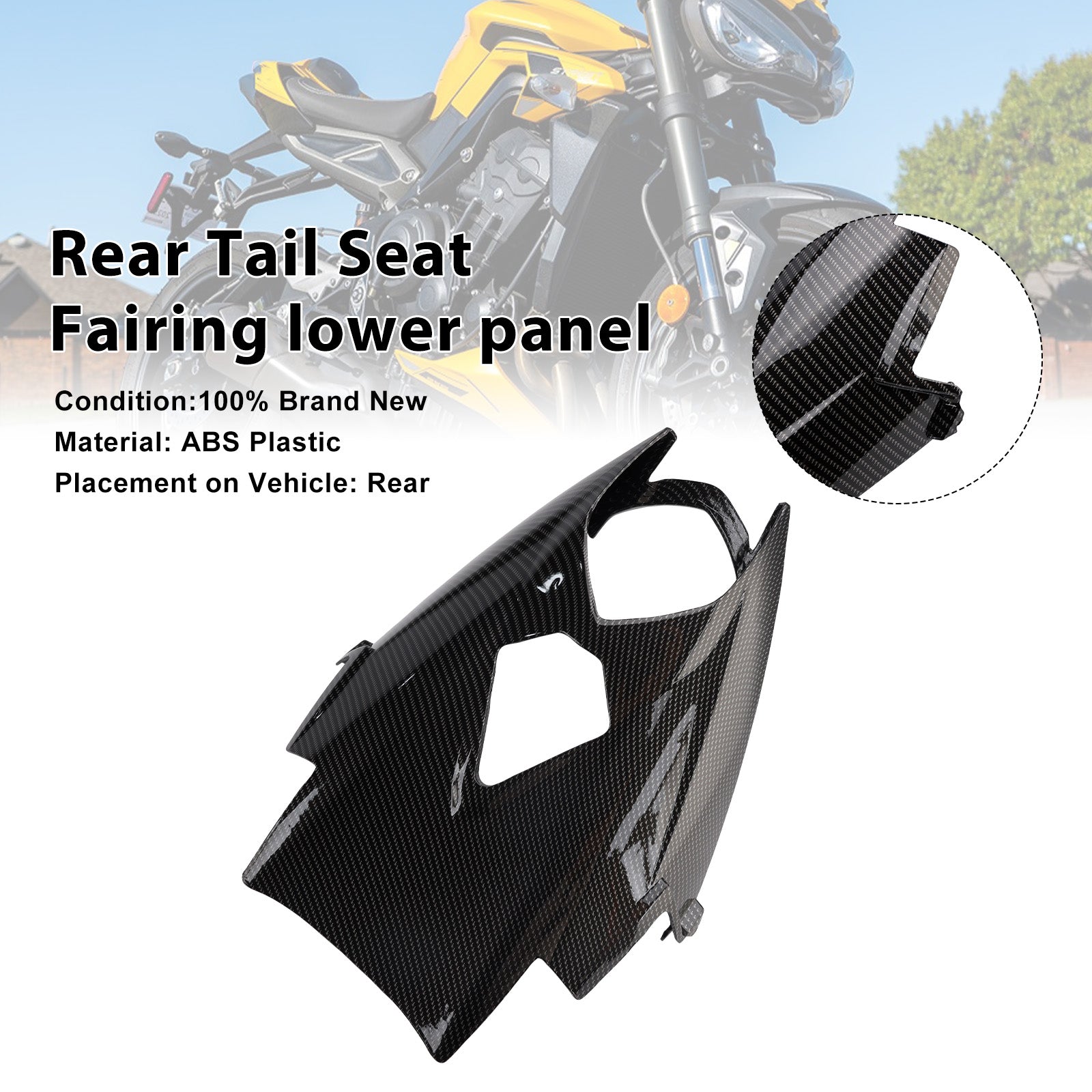 Rear Tail Seat Fairing lower panel For Street Triple 765 R/RS 2020-2025