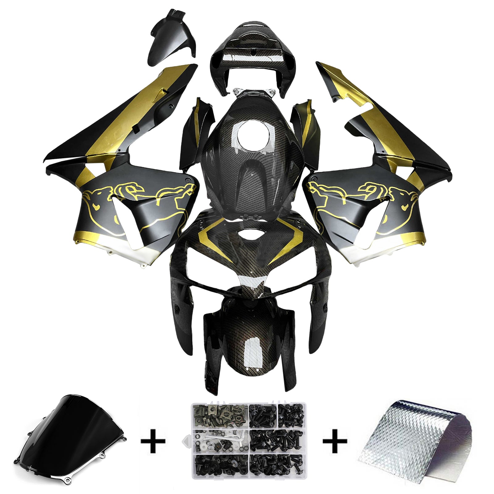 Injektionsmässa Kit Bodywork Plastic ABS för Honda CBR600RR 2005-2006 F5