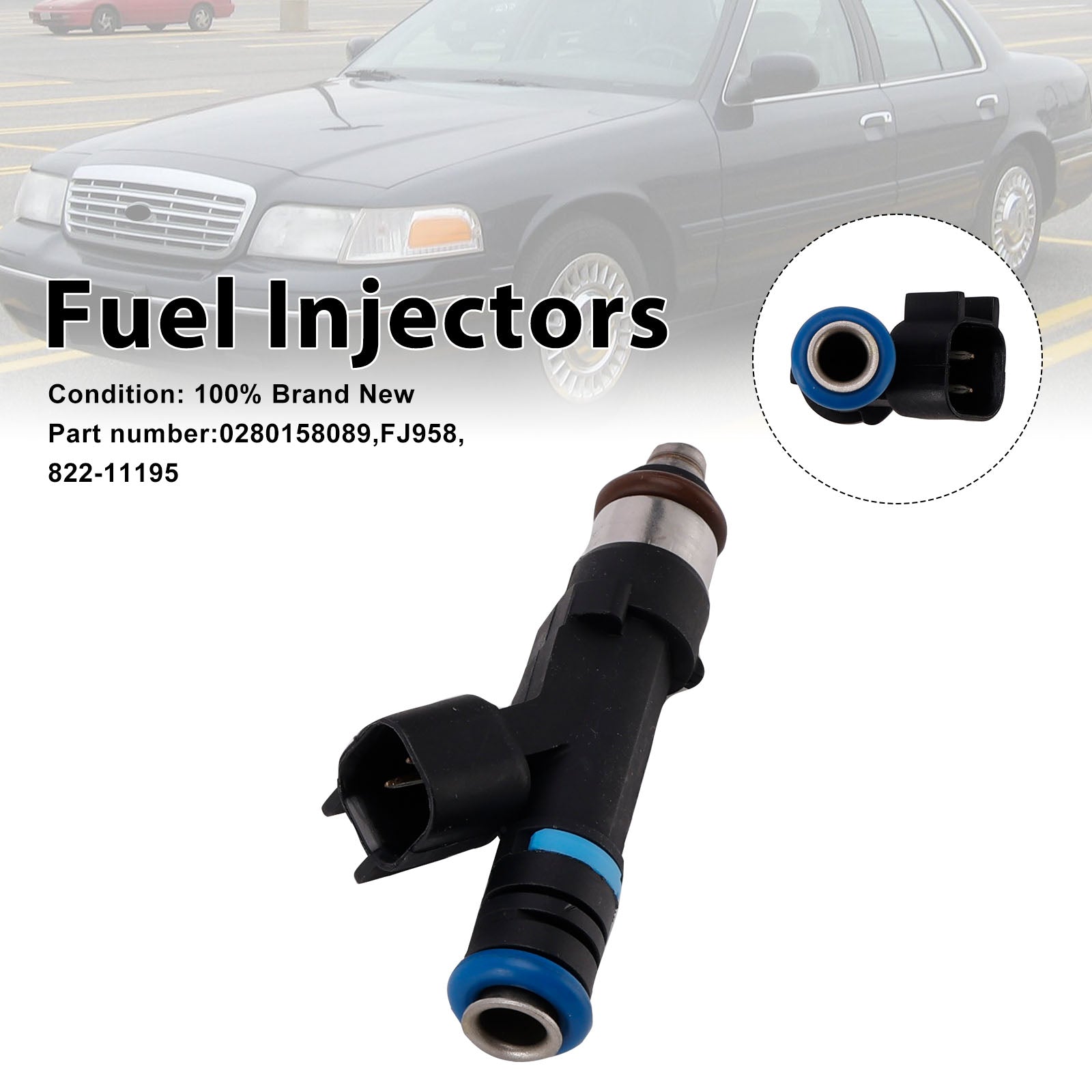 822-11195 Fuel Injectors 0280158089 For Mercury Grand Marquis Ford Lincoln