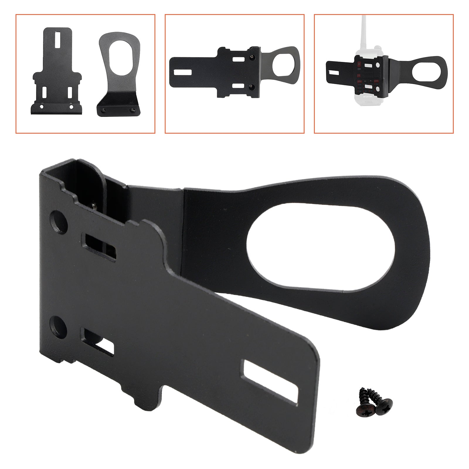 Handheld Radio Grab Bar Mount Mic Mount Bracket Fit för Wrangler JK och JL