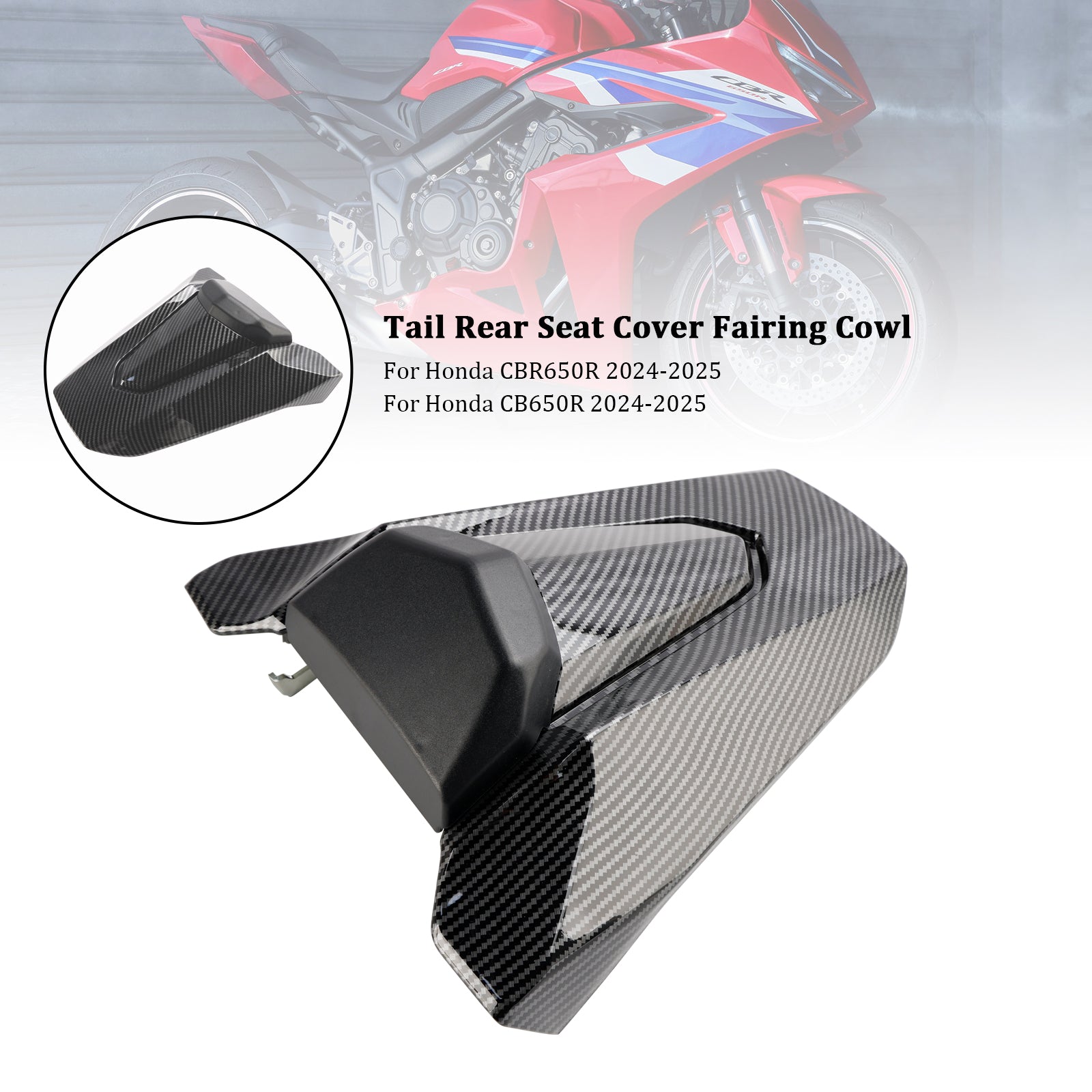 2024-2025 Honda CBR650R CB650R Bakre halesete Fairing Cover